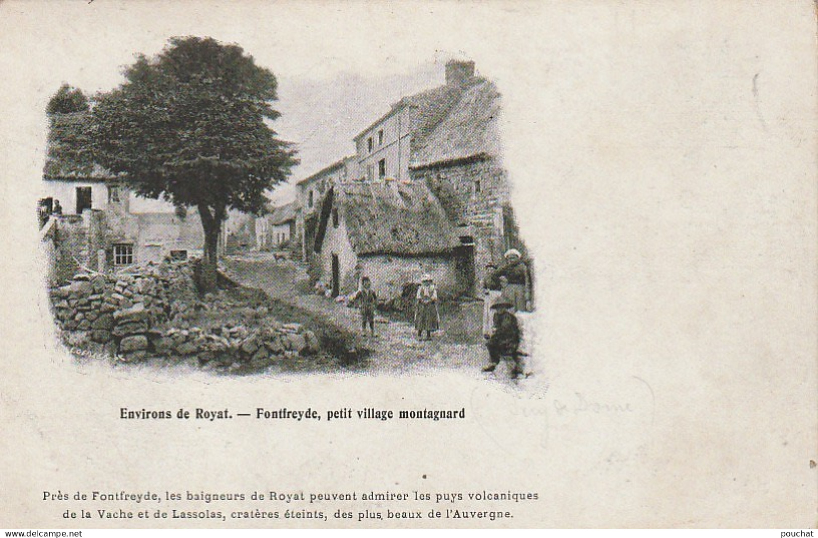 GU 16 -(63) ENVIRONS DE ROYAT - FONTFREYDE , PETIT VILLAGE MONTAGNARD  - SCENE DE VIE PAYSANNE - 2 SCANS - Royat