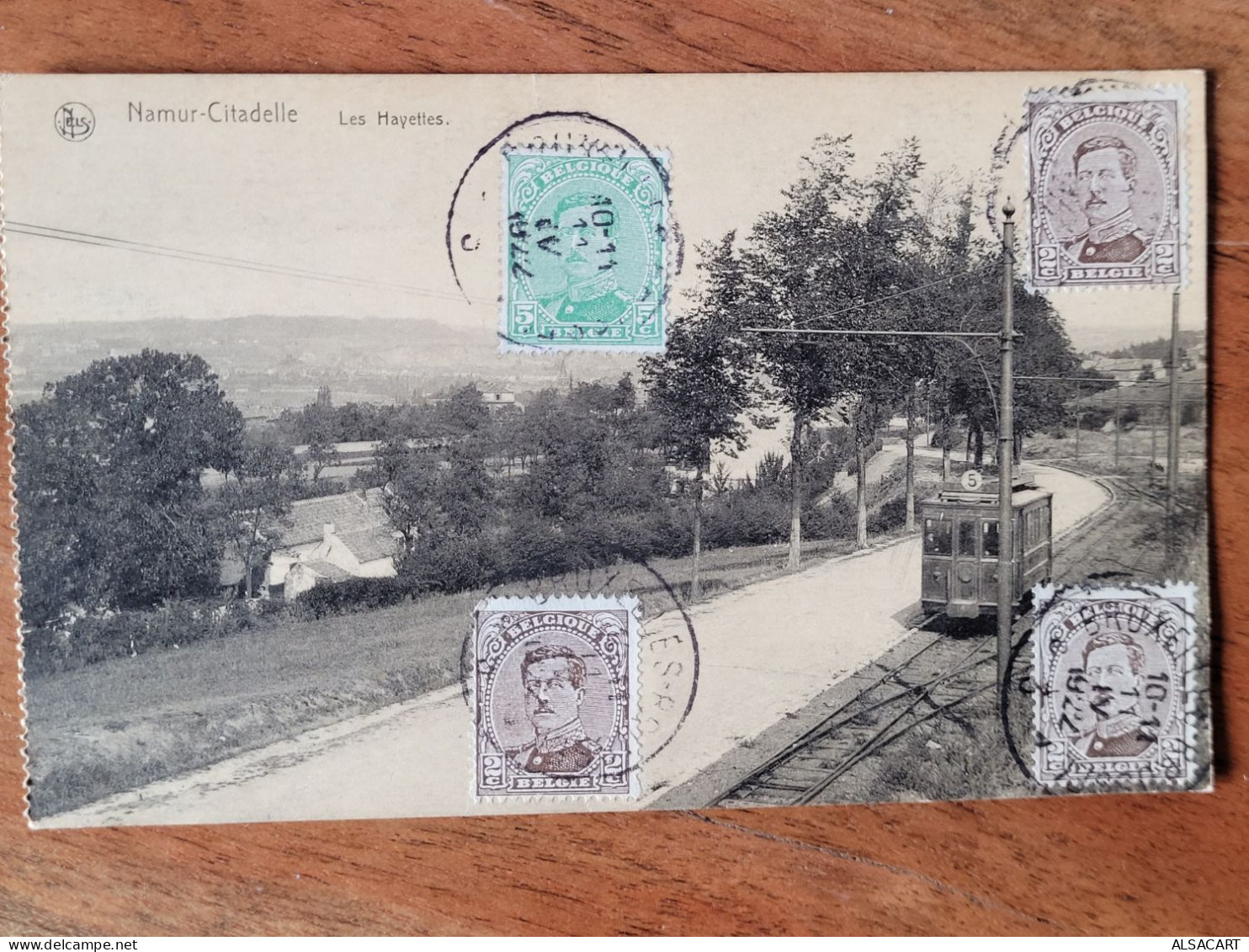 Namur-citadelle , Les Hayettes , Tramway  1922 , 4 Timbres - Namur