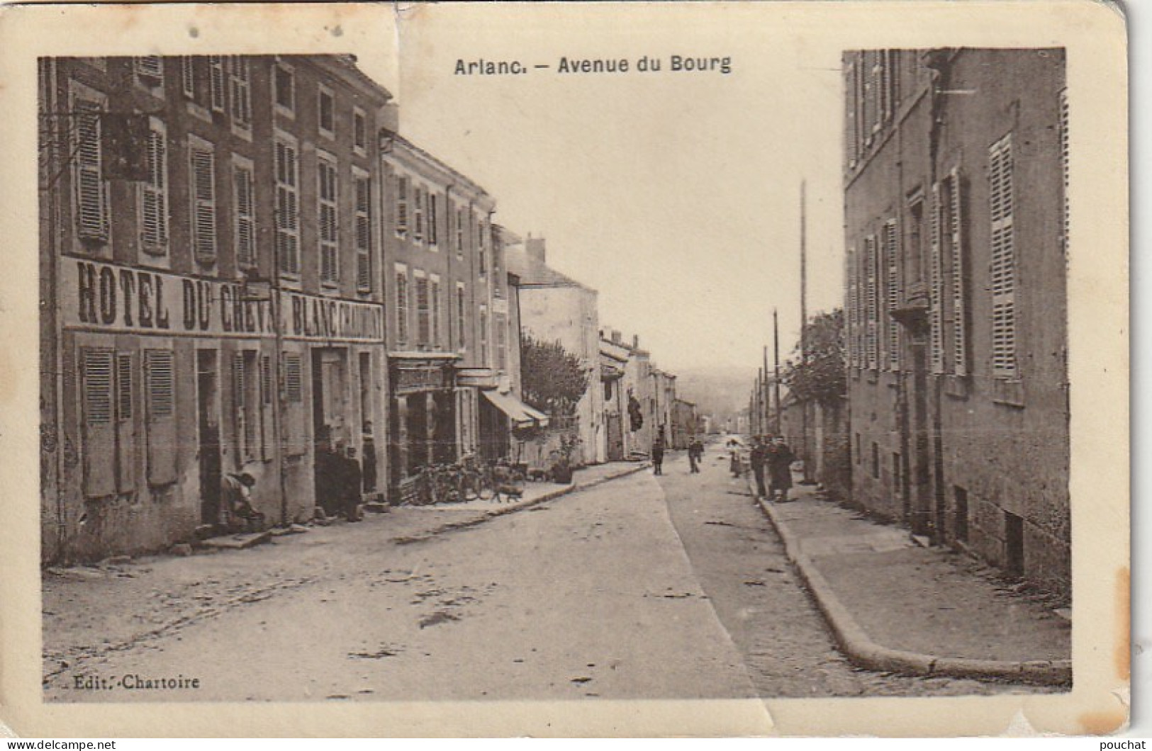 GU 16 -(63) ARLANC  -  AVENUE DU BOURG  - HOTEL DU CHEVAL BLANC  CHAUMONT - 2 SCANS - Other & Unclassified