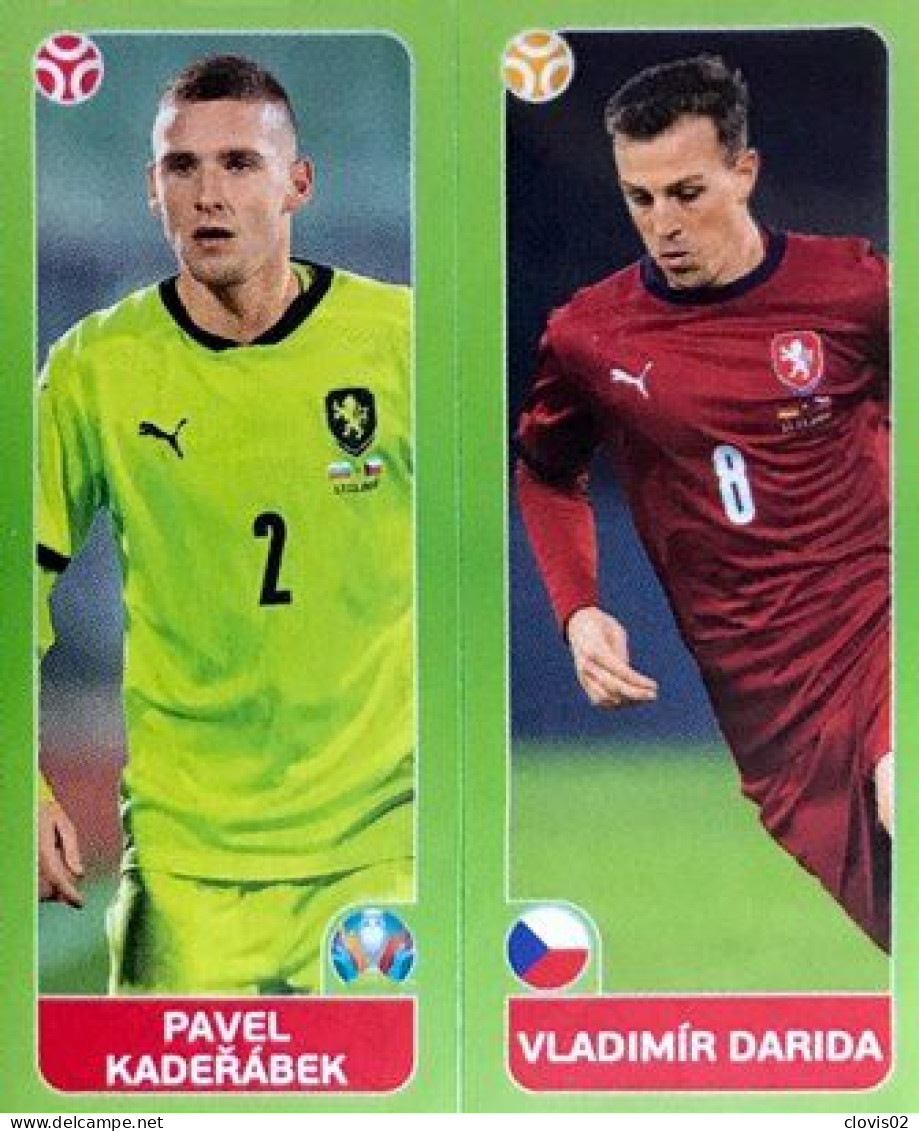 376 Pavel Kaderabek / Vladimir Darida - Czech Republic - Panini Euro 2020 Tournament Edition Sticker Vignette - Otros & Sin Clasificación