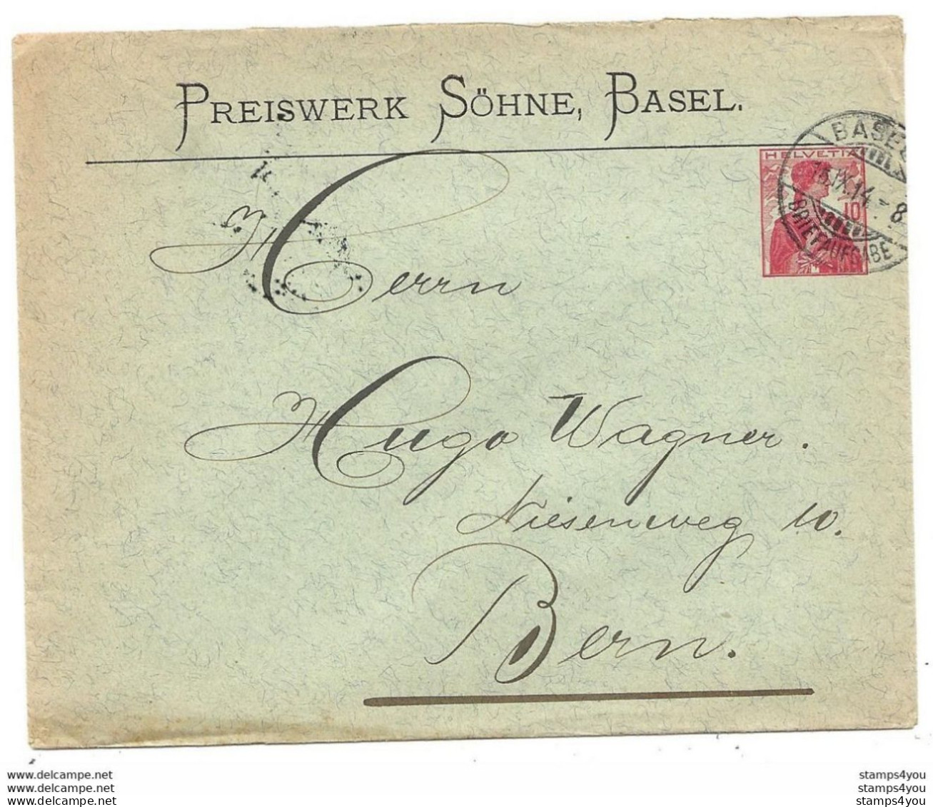 293 - 56 - Entier Postal Privé " Preiswek Söhne Basel" 1914 - Postwaardestukken