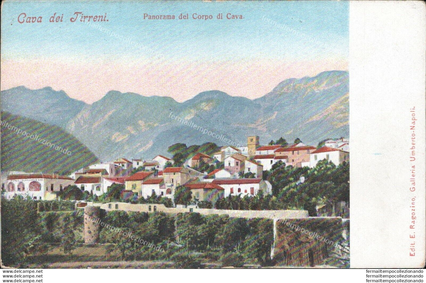 Am75 Cartolina Cava Dei Tirreni Panorama Del Corpo Di Cava Salerno - Salerno