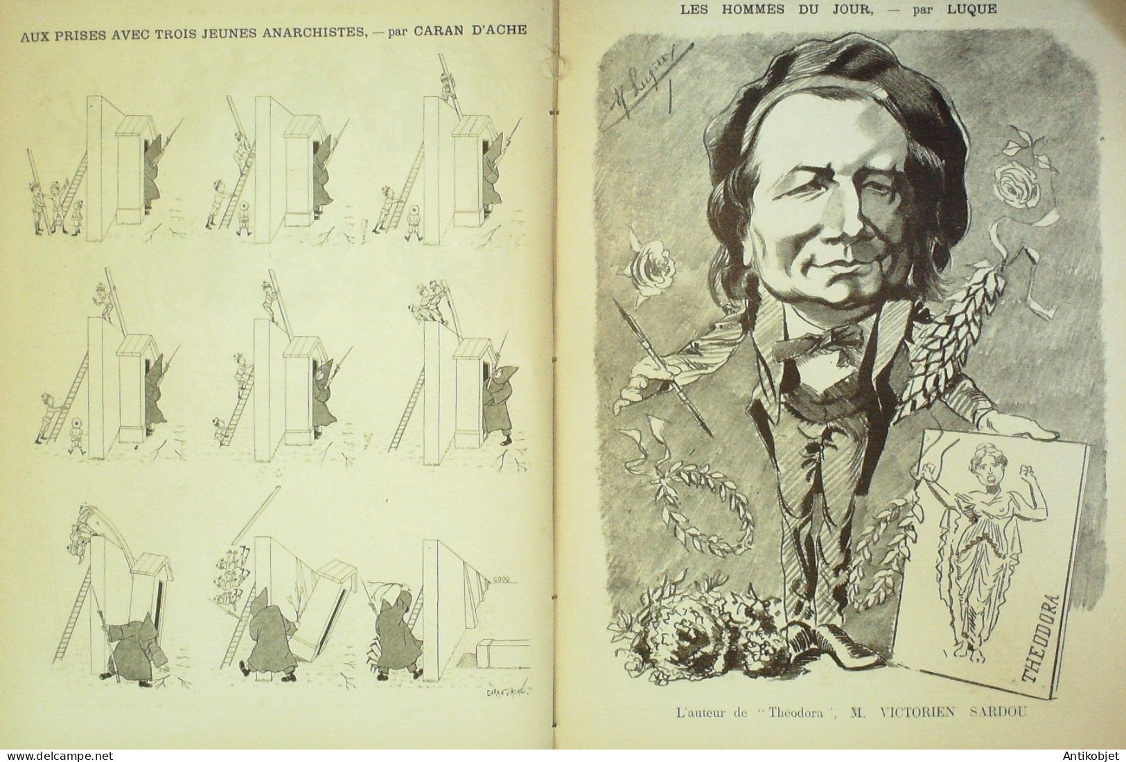 La Caricature 1885 N°262 Merveilles De La Science Draner Panique Faria Sardou Par Luque Caran D'Arche - Riviste - Ante 1900