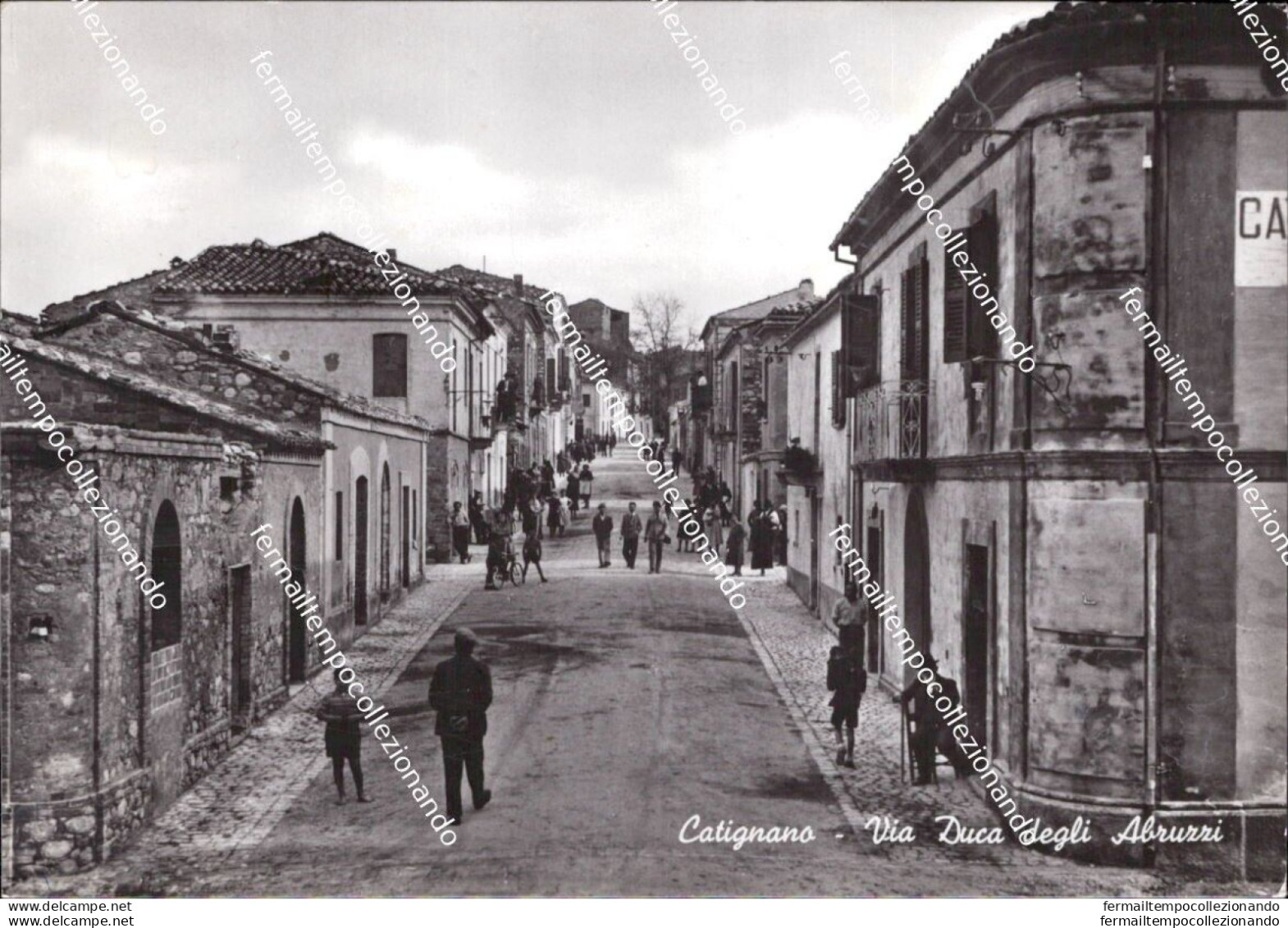 Cd613 Cartolina Catignano Via Duca Degli Abruzzi Provincia Di Pescara Abruzzo - Pescara