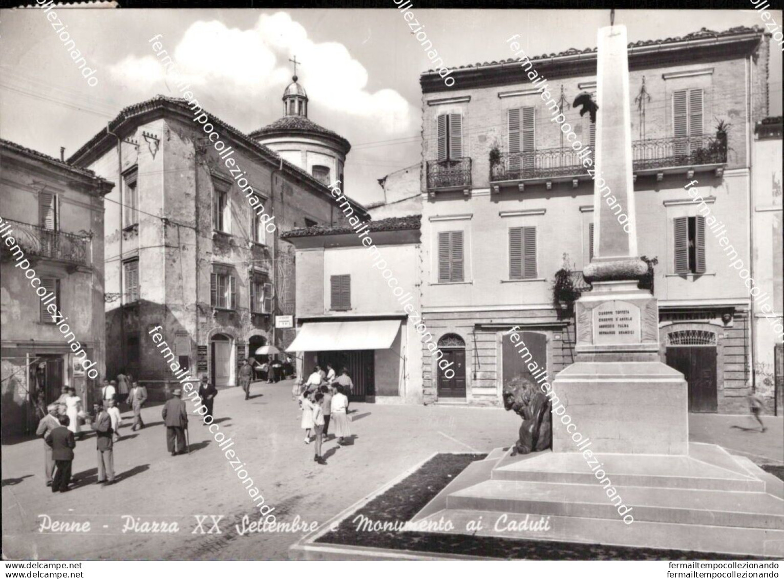 Cd607 Cartolina Penne Piazza Xx Settembre E Monumento Ai Caduti Pescara - Pescara