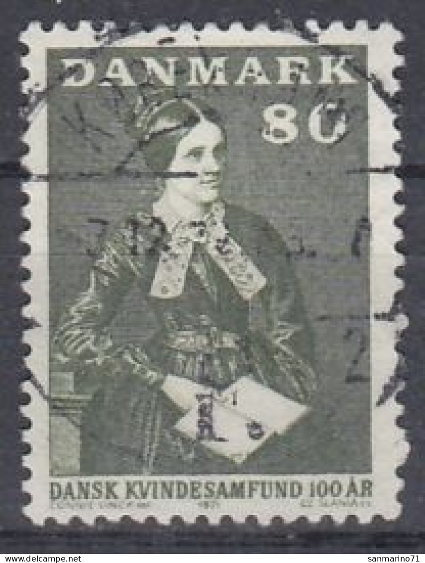 DENMARK 507,used,falc Hinged - Famous Ladies
