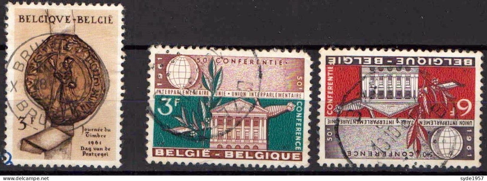 Belgique 1961 3 Timbres Oblitérés - COB 1175, 1192, 1193 - Gebruikt