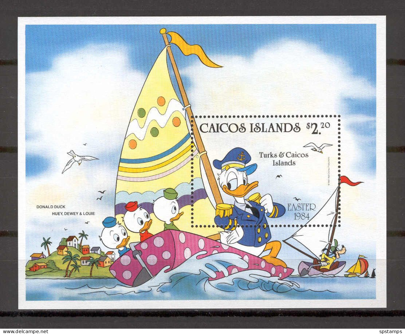 Disney Turks & Caicos 1984 Easter MS MNH - Disney