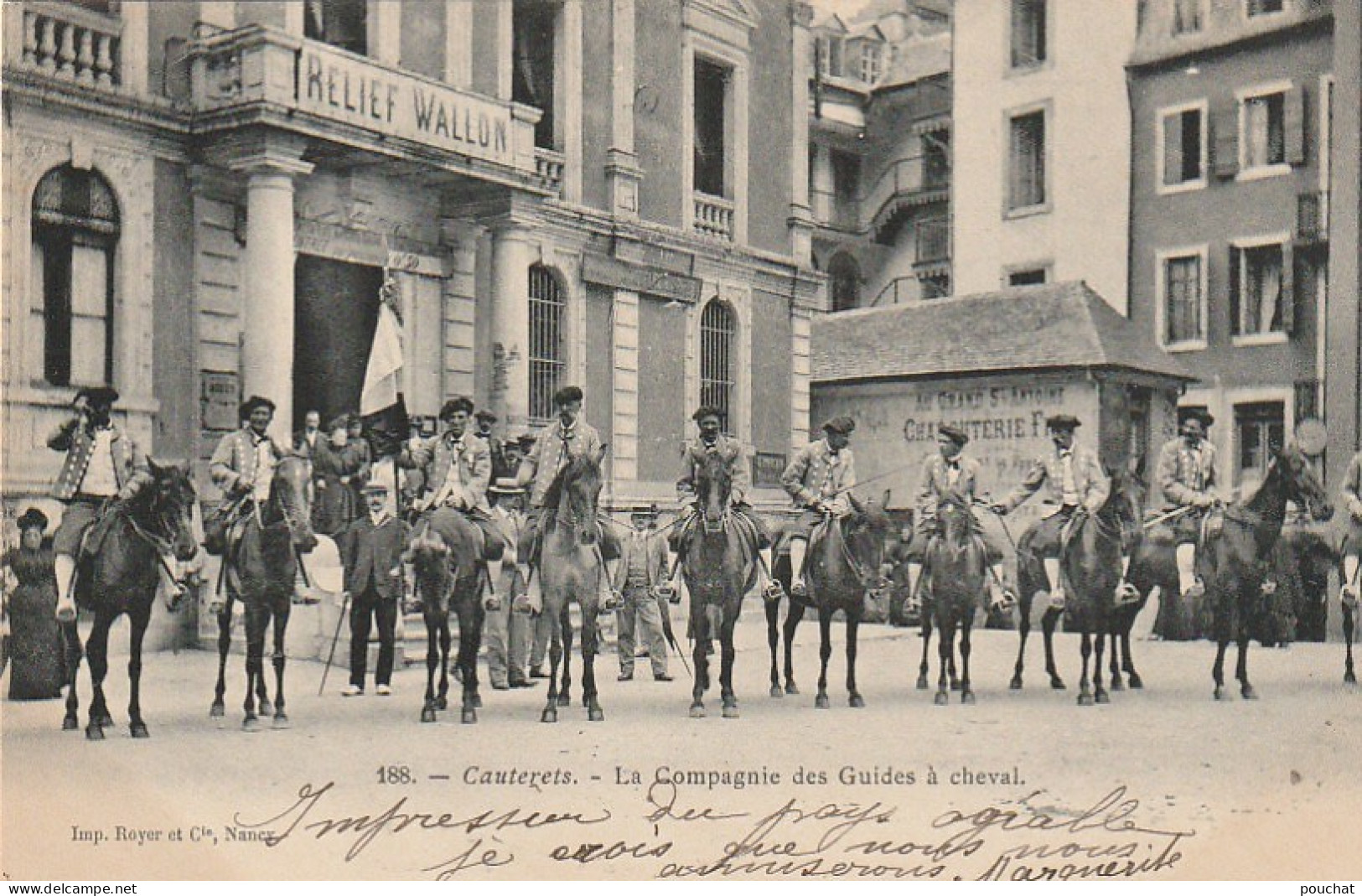 GU Nw -(65) CAUTERETS  -   LA COMPAGNIE DES GUIDES A CHEVAL   - 2 SCANS - Cauterets