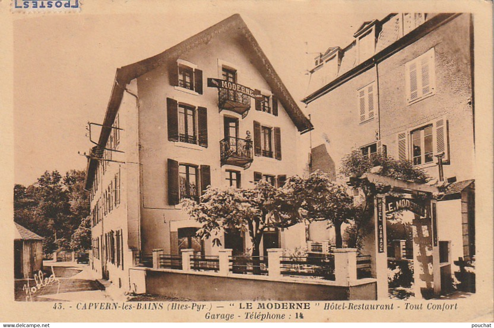 GU Nw -(65) CAPVERN LES BAINS  -  " LE MODERNE " HOTEL RESTAURANT  - 2 SCANS - Autres & Non Classés