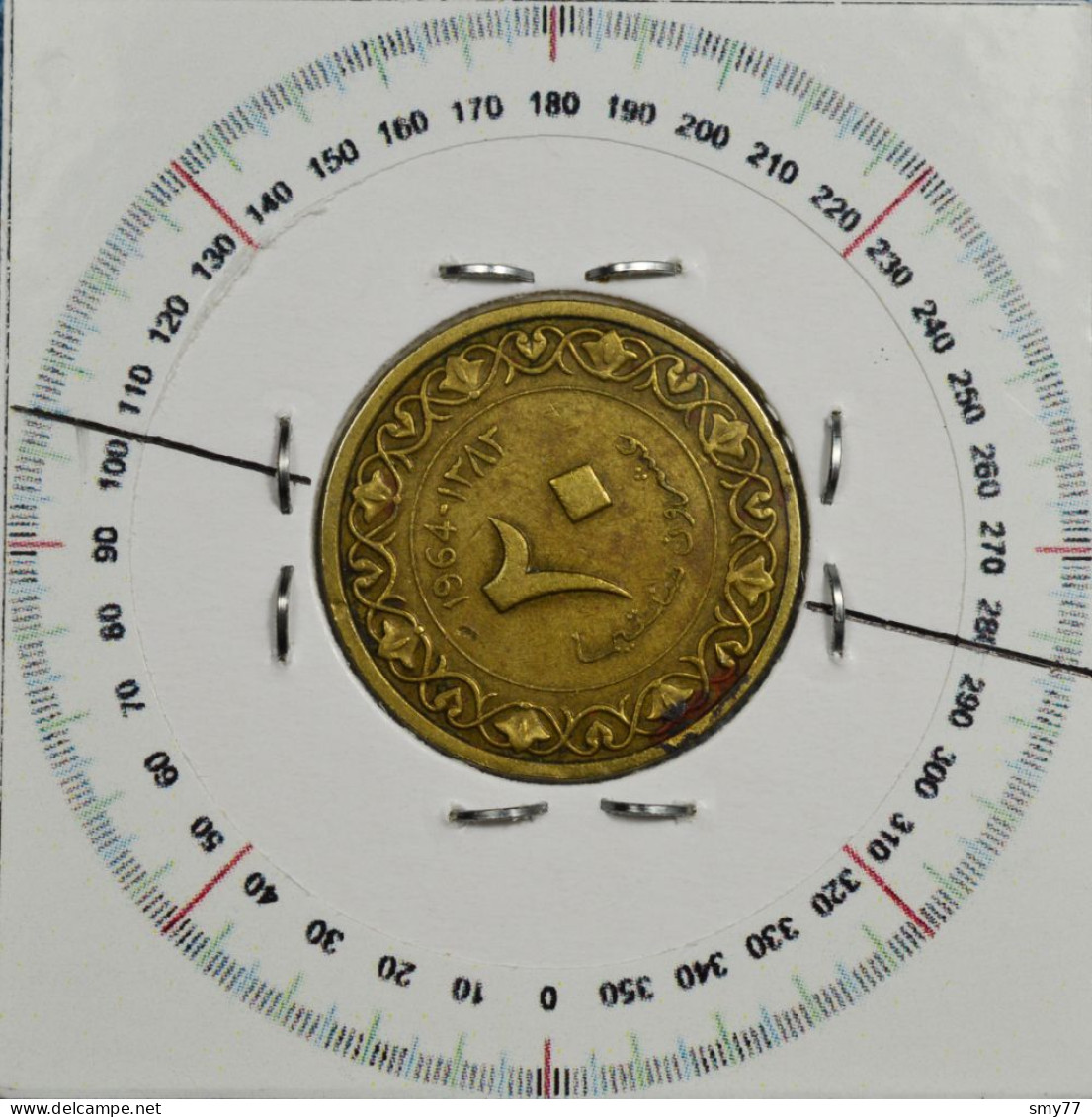 Algérie / Algeria • Rotation Error 105 ° • 20 Centimes 1964 • Frappe Désaxée • Error Coin / Fautée • [24-697] - Algérie