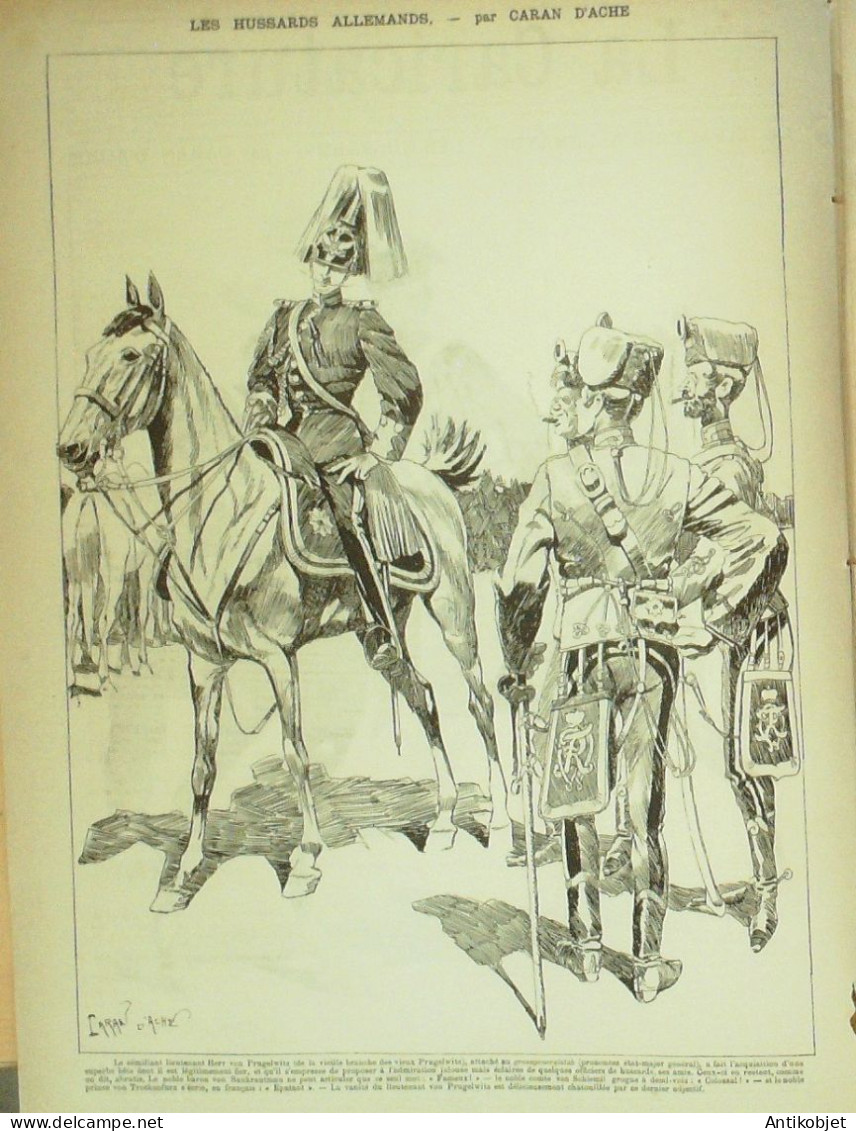 La Caricature 1885 N°263 Cavalerie Allemande Hussards Caran D'Arche - Revistas - Antes 1900