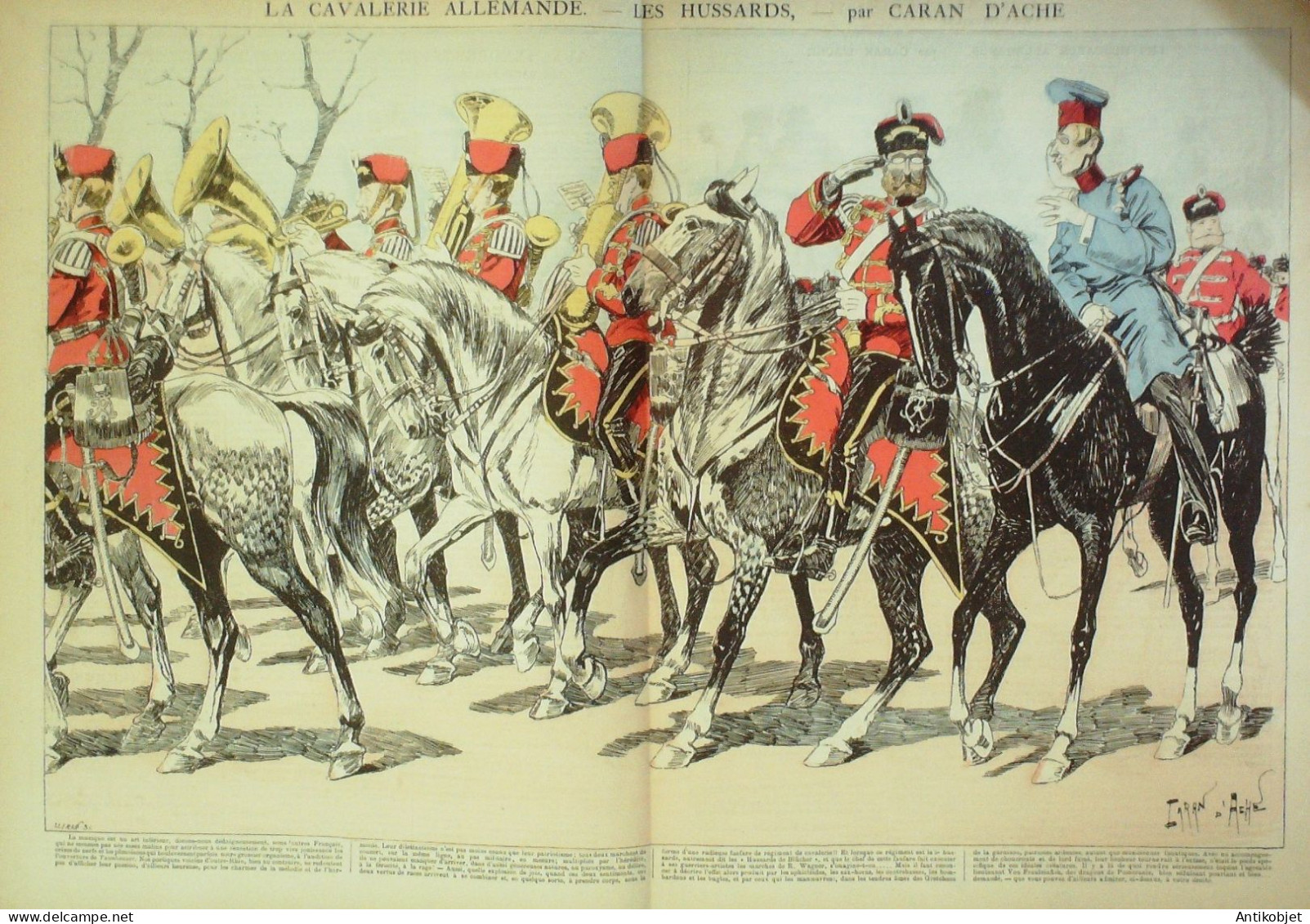 La Caricature 1885 N°263 Cavalerie Allemande Hussards Caran D'Arche - Tijdschriften - Voor 1900