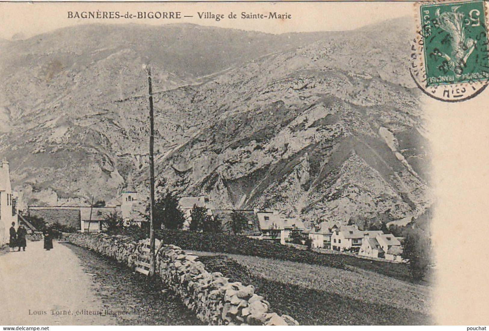 GU Nw -(65) BAGNERES DE BIGORRE -  VILLAGE DE SAINTE MARIE - TIMBRE TAXE - EDIT. L. TORNE , BAGNERES - 2 SCANS - Bagneres De Bigorre