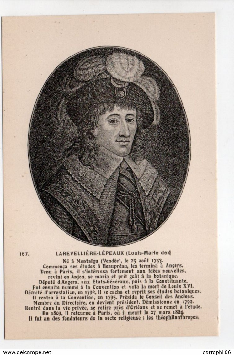 - CPA LAREVELLIÈRE-LÉPEAUX (Louis-Marie De) - Député D'Angers - Edition Chapeau 167 - - Politieke En Militaire Mannen