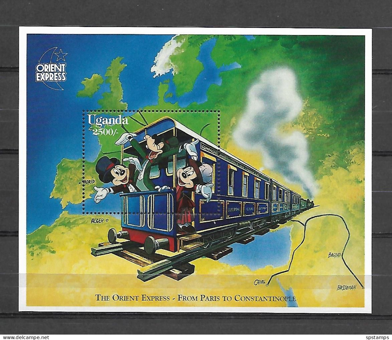 Disney Uganda 1991 Orient Express MS #2 MNH - Disney