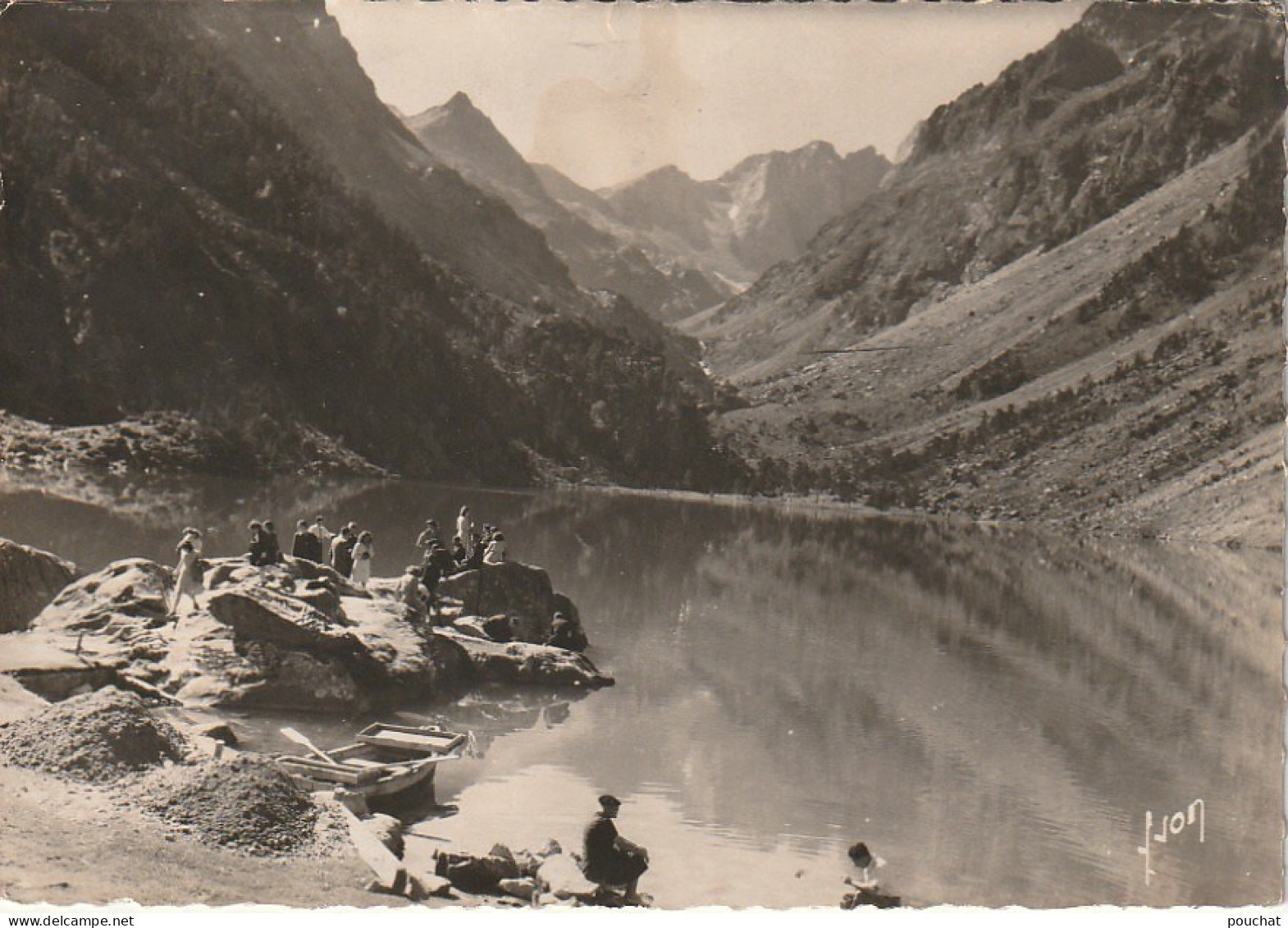 GU Nw -(65) LAC DE GAUBE - ANIMATION - RANDONNEURS  SUR LES ROCHERS -  2 SCANS - Other & Unclassified