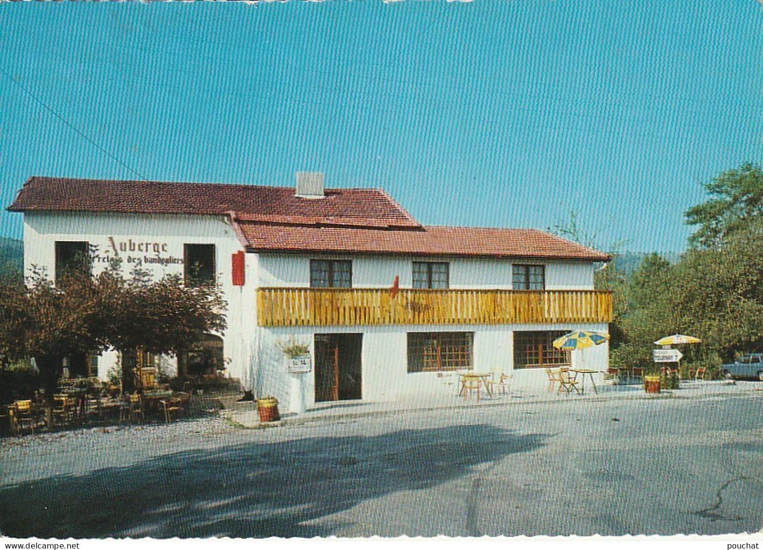 GU Nw -(65) GOURGUE - AUBERGE " RELAIS  DES BANDOULIERS  "- PROPRIETAIRE A. BOUSSOUGANT - CARTE COULEURS  -  2 SCANS - Autres & Non Classés