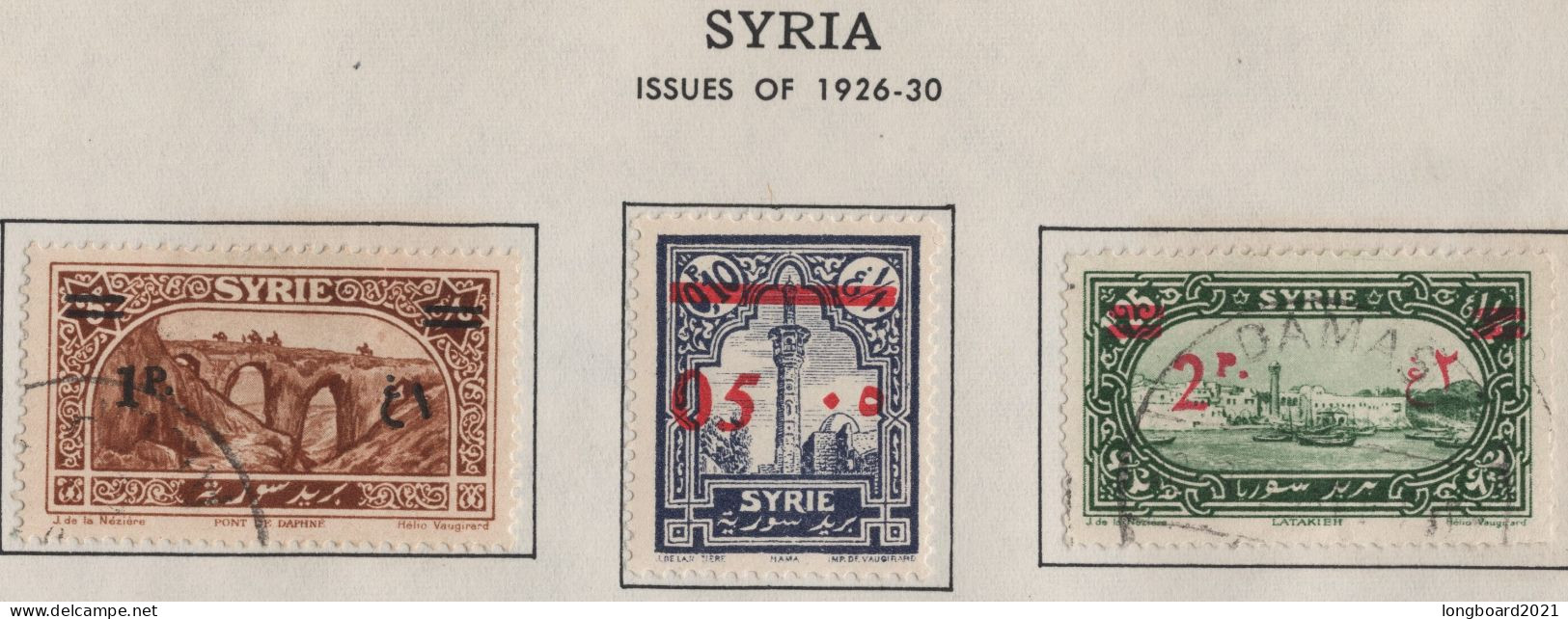 SYRIA - 0,5 - 2 P 1928 SURCHARGED Mi 309-311 - Siria