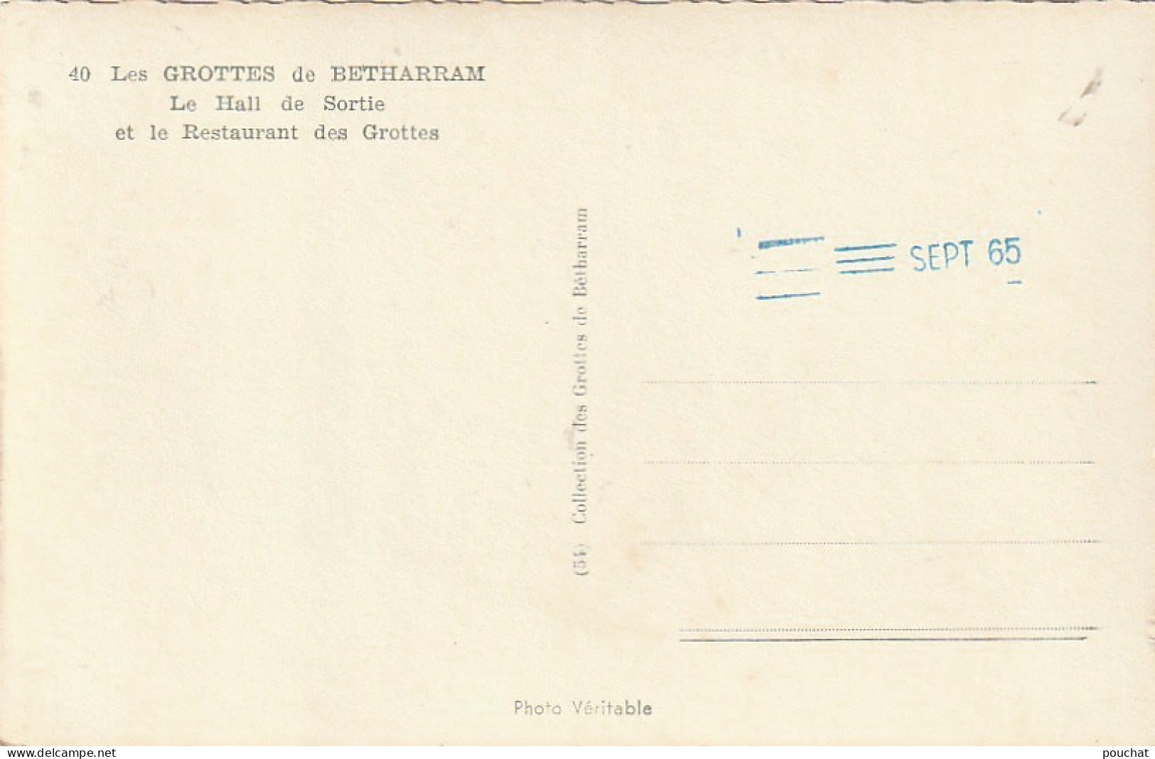 GU Nw  -(64) LES GROTTES DE BETHARRAM -  LE HALL DE SORTIE ET LE RESTAURANT DES GROTTES - TROUPEAU DE VACHES -  2 SCANS - Andere & Zonder Classificatie