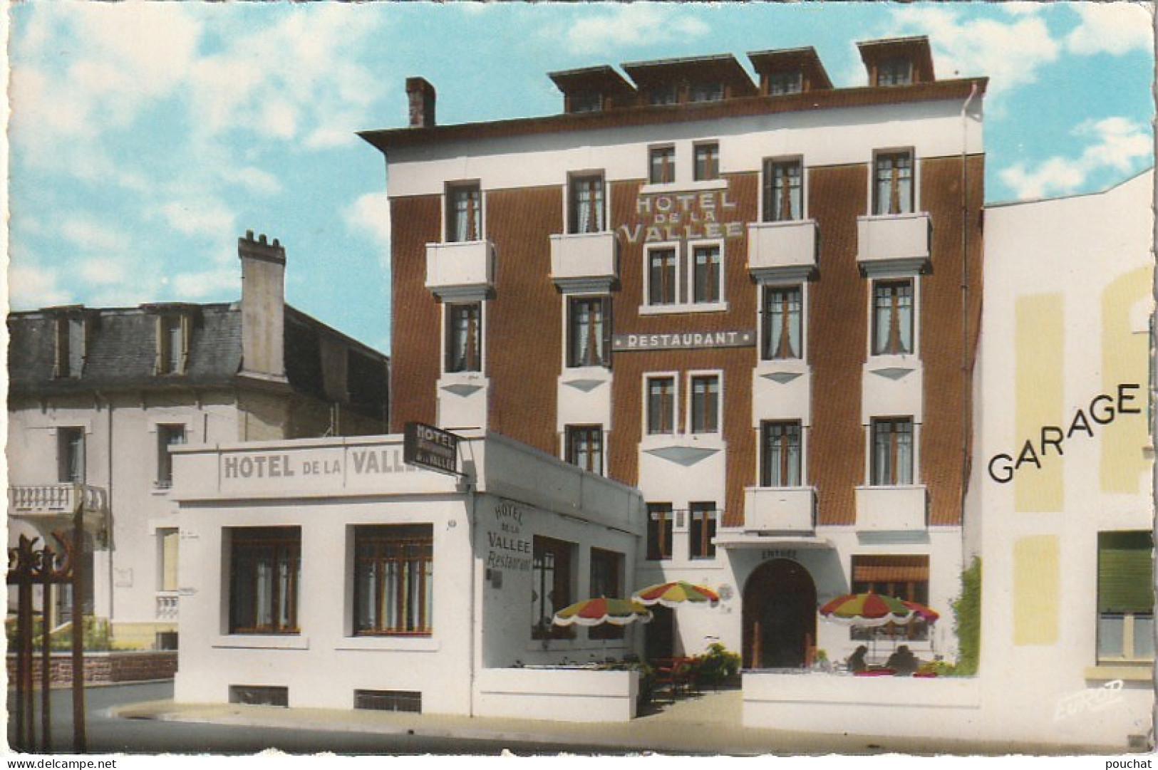 GU Nw  -(65) LOURDES -  HOTEL DE LA VALLEE  -  CARTE COULEURS  - 2 SCANS - Lourdes