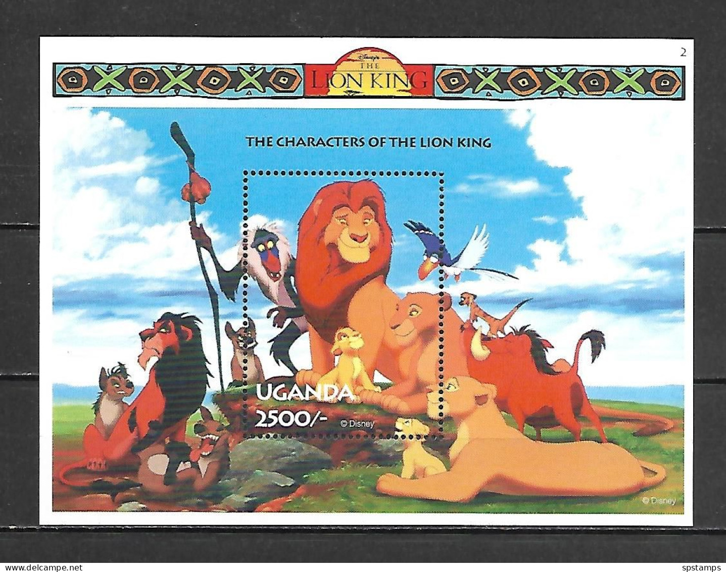 Disney Uganda 1994 Lion King MS #2 MNH - Disney