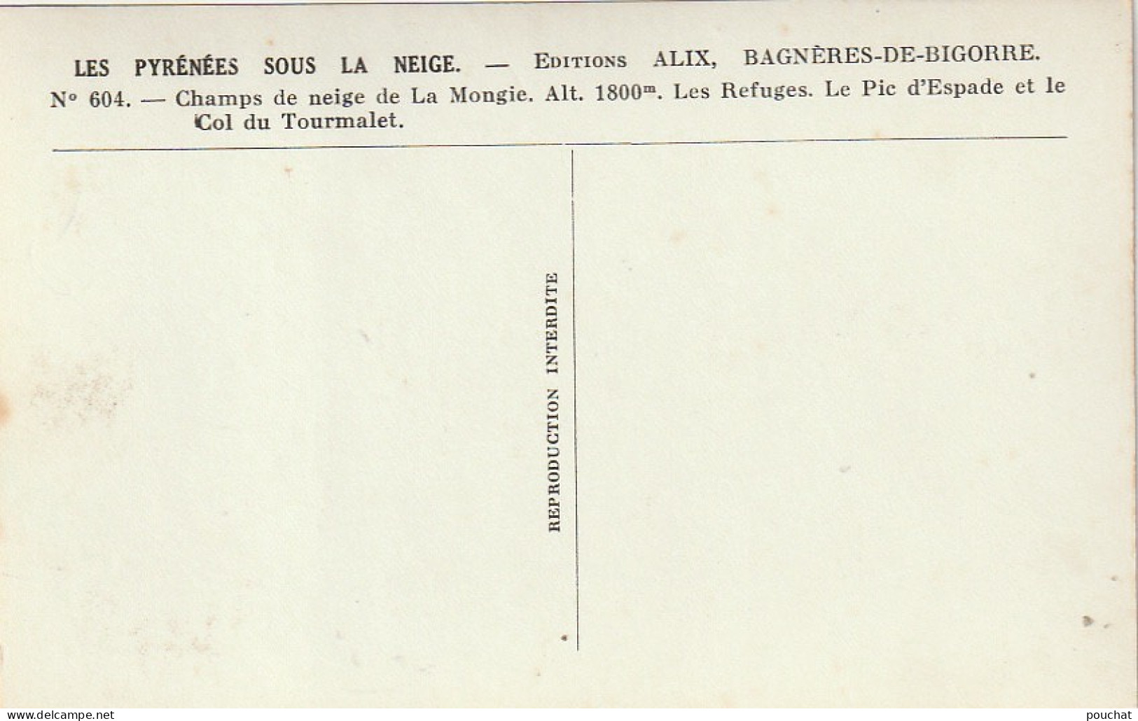 GU Nw - (65) CHAMPS DE NEIGE DE LA MONGIE - LES REFUGES - LE PIC D'ESPADE ET LE COL DU TOURMALET  - SKIEURS - 2 SCANS - Andere & Zonder Classificatie