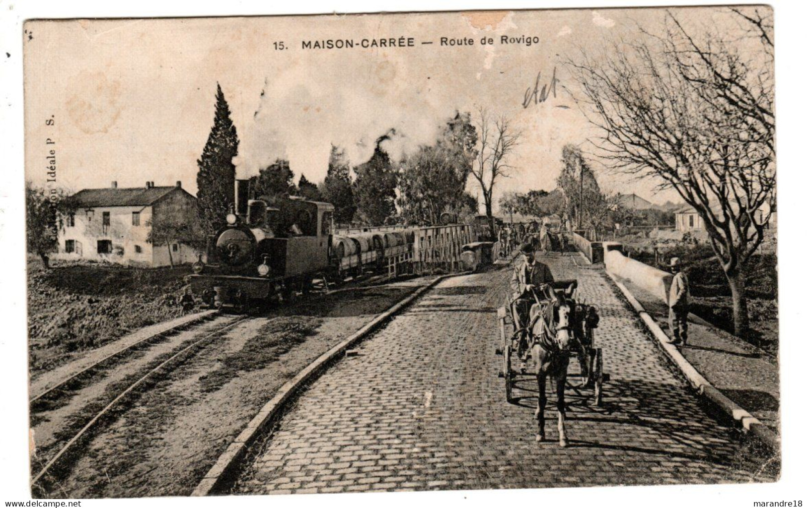 Algérie , Maison Carrée , Route De Rovigo , Train , Voir état - Altri & Non Classificati