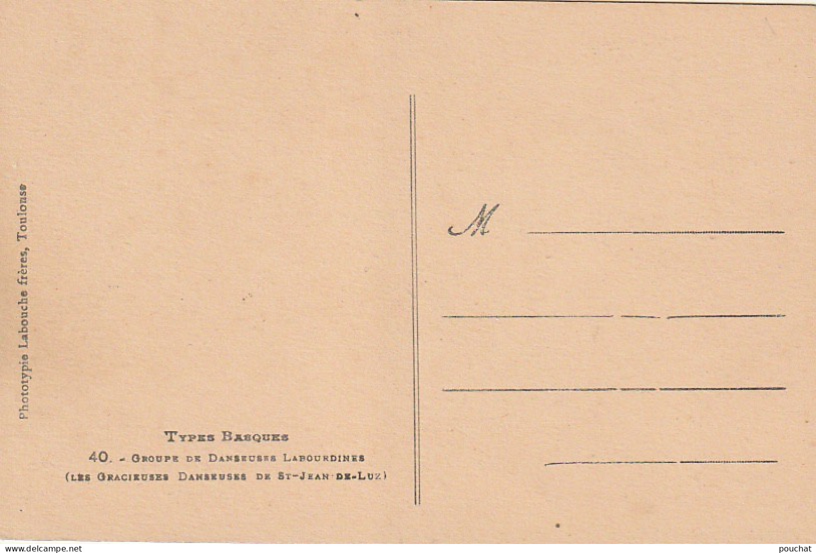 GU Nw -(64) GROUPE DE DANSEUSES LABOURDINES ( LES GRACIEUSES DANSEUSES DE ST JEAN DE LUZ ) - LABOUCHE FRERES , TOULOUSE - Tänze