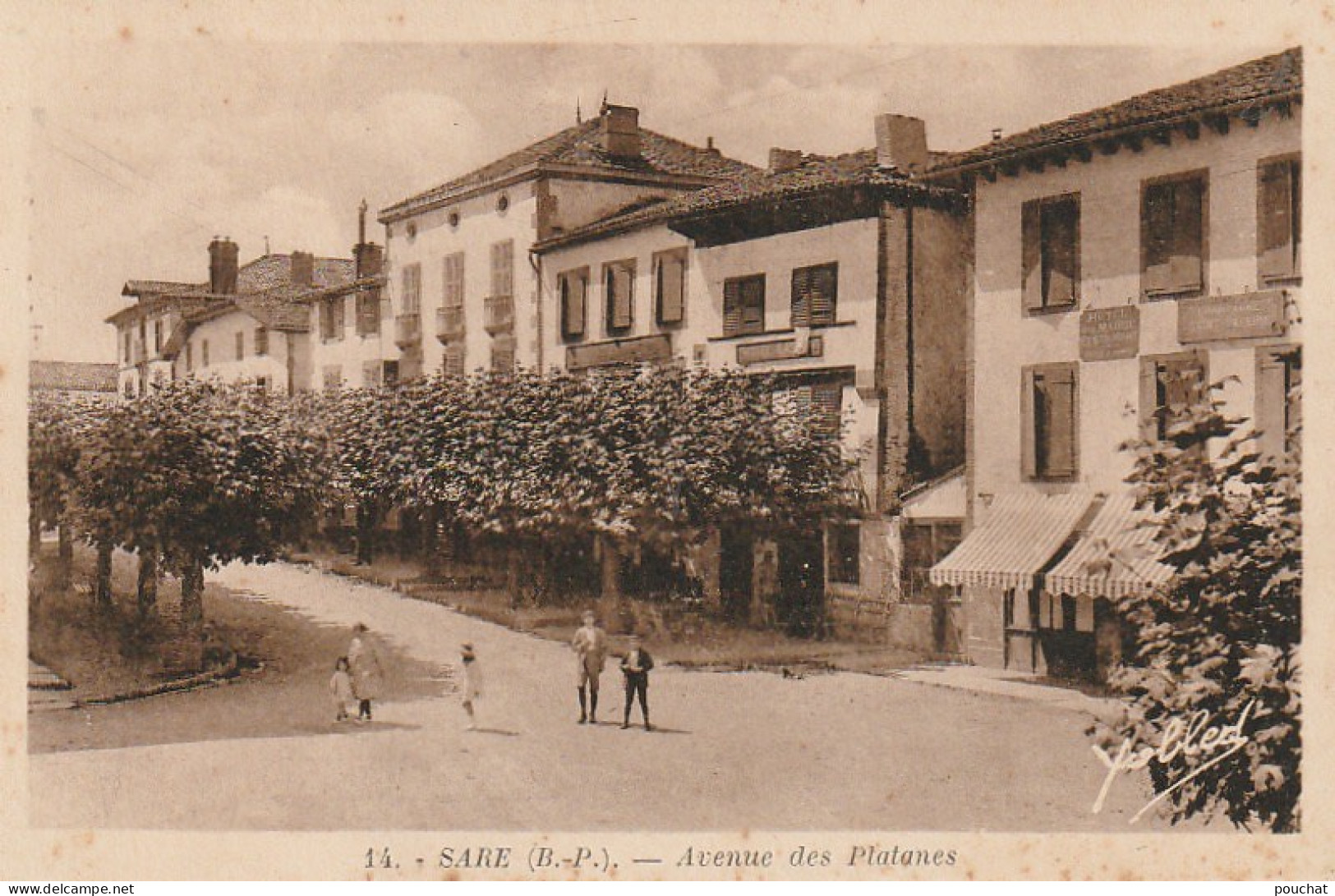 GU Nw -(64) SARE  -  AVENUE DES PLATANES  - HOTEL RESTAURANT DE LA MAIRIE  -  2 SCANS - Sare