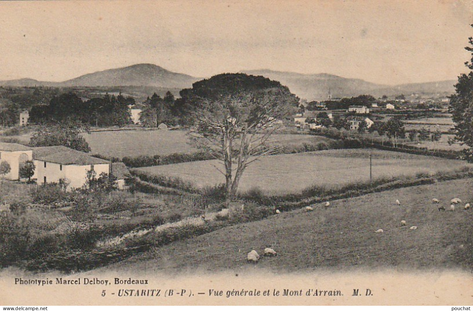 GU Nw -(64) USTARITZ  - VUE GENERALE  ET LE MONT D'ARRAIN  -  2 SCANS - Autres & Non Classés