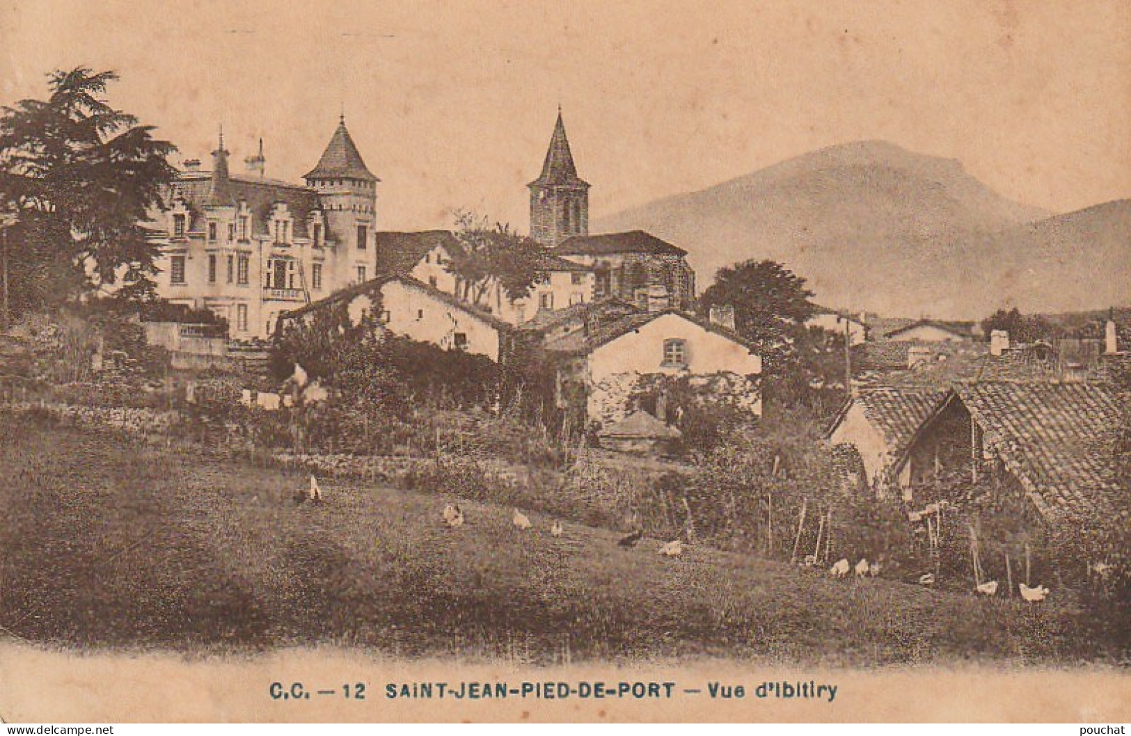 GU Nw -(64) SAINT JEAN PIED DE PORT  -  VUE D'IBITIRY  -  2 SCANS - Saint Jean Pied De Port