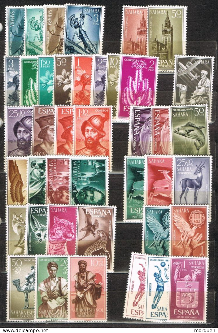 53951. Gran Lote 26 Series Completas SAHARA Español 1959-74, OCASION ** - Spanish Sahara