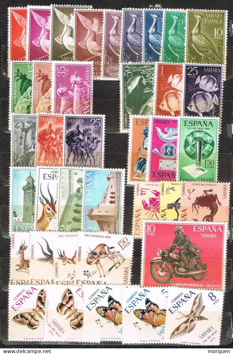 53951. Gran Lote 26 Series Completas SAHARA Español 1959-74, OCASION ** - Spanische Sahara