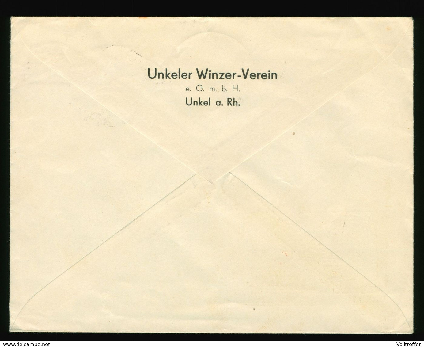 Heimat Beleg Unkel Rhein, Unkeler Winzer Verein Reklame Traubensaft Mit MeF Mi Nr. 512 Und SST Unkel - Storia Postale