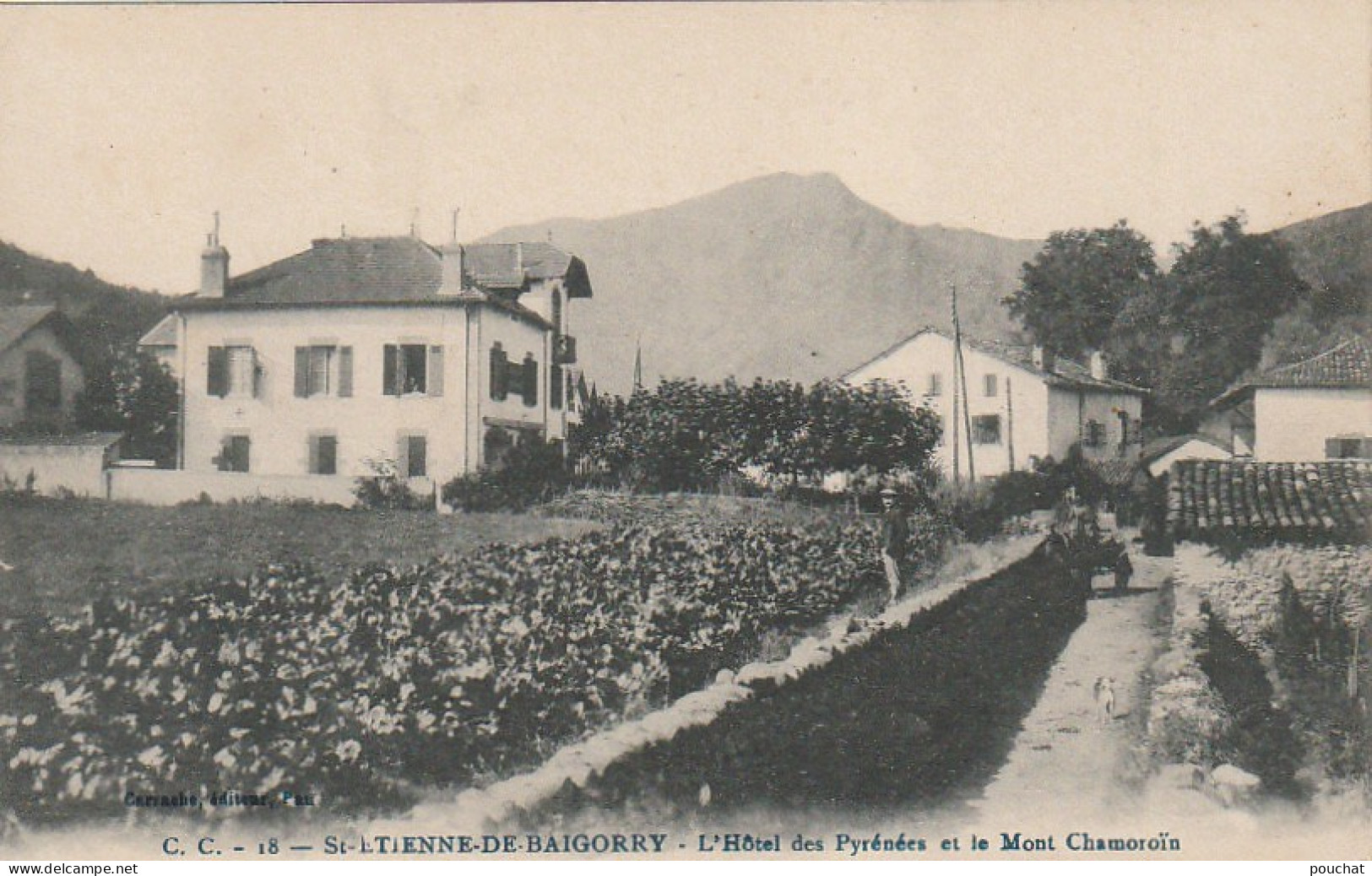 GU Nw -(64) ST ETIENNE DE BAIGORRY  -  L' HOTEL DES PYRENEES -  2 SCANS - Saint Etienne De Baigorry