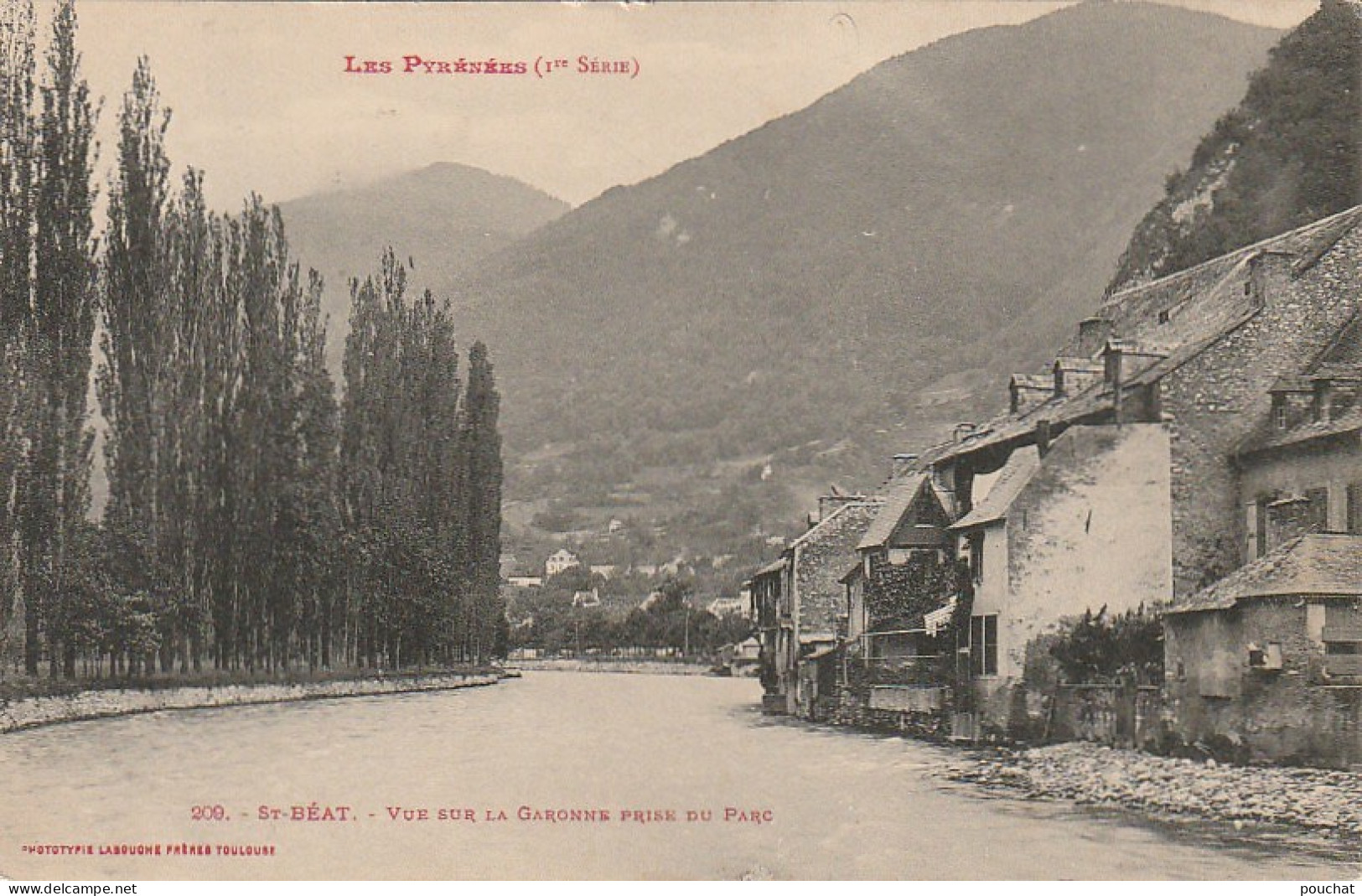 GU Nw -(64) ST BEAT  -  VUE SUR LA GARONNE PRISE DU PARC    - 2 SCANS - Other & Unclassified