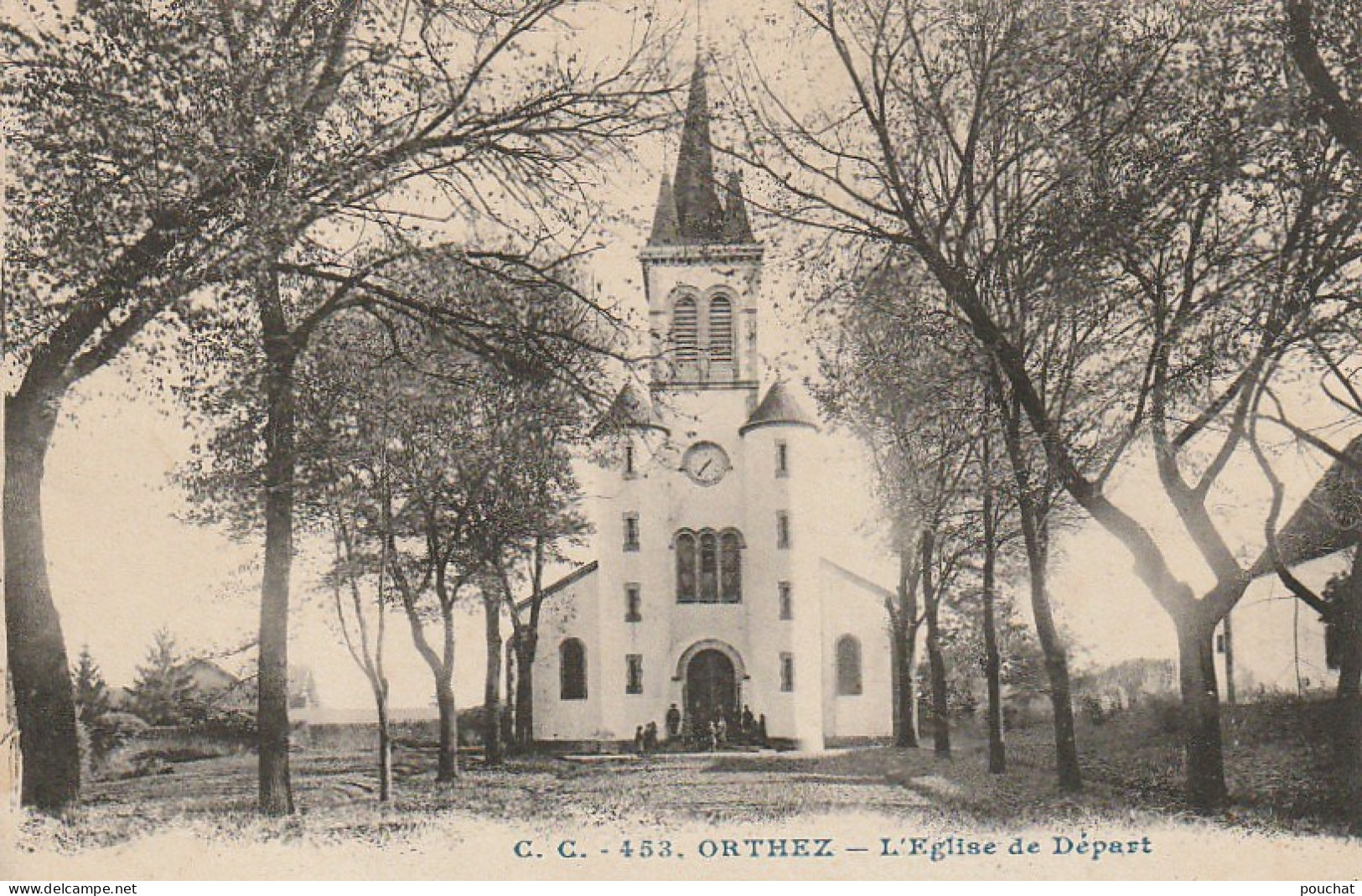 GU Nw -(64) ORTHEZ  -  L'EGLISE DE DEPART   -  2 SCANS - Orthez