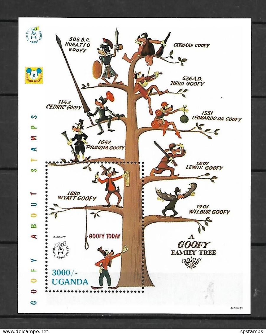 Disney Uganda 1992 A Goofy Family Tree MS MNH - Disney