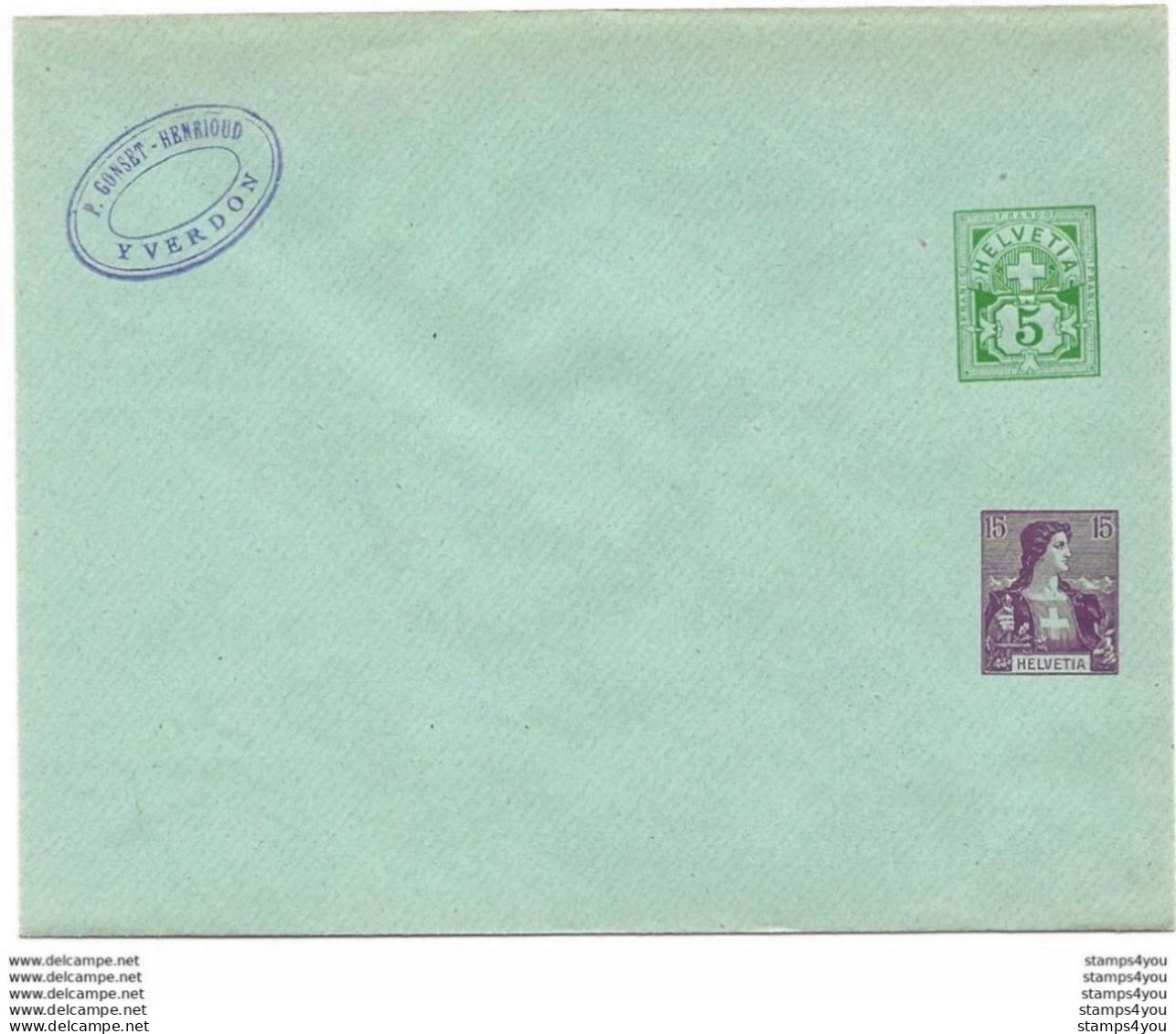 293 - 102 - Entier Postal Privé   "P Gonset-Henrioud Yverdon" - Stamped Stationery