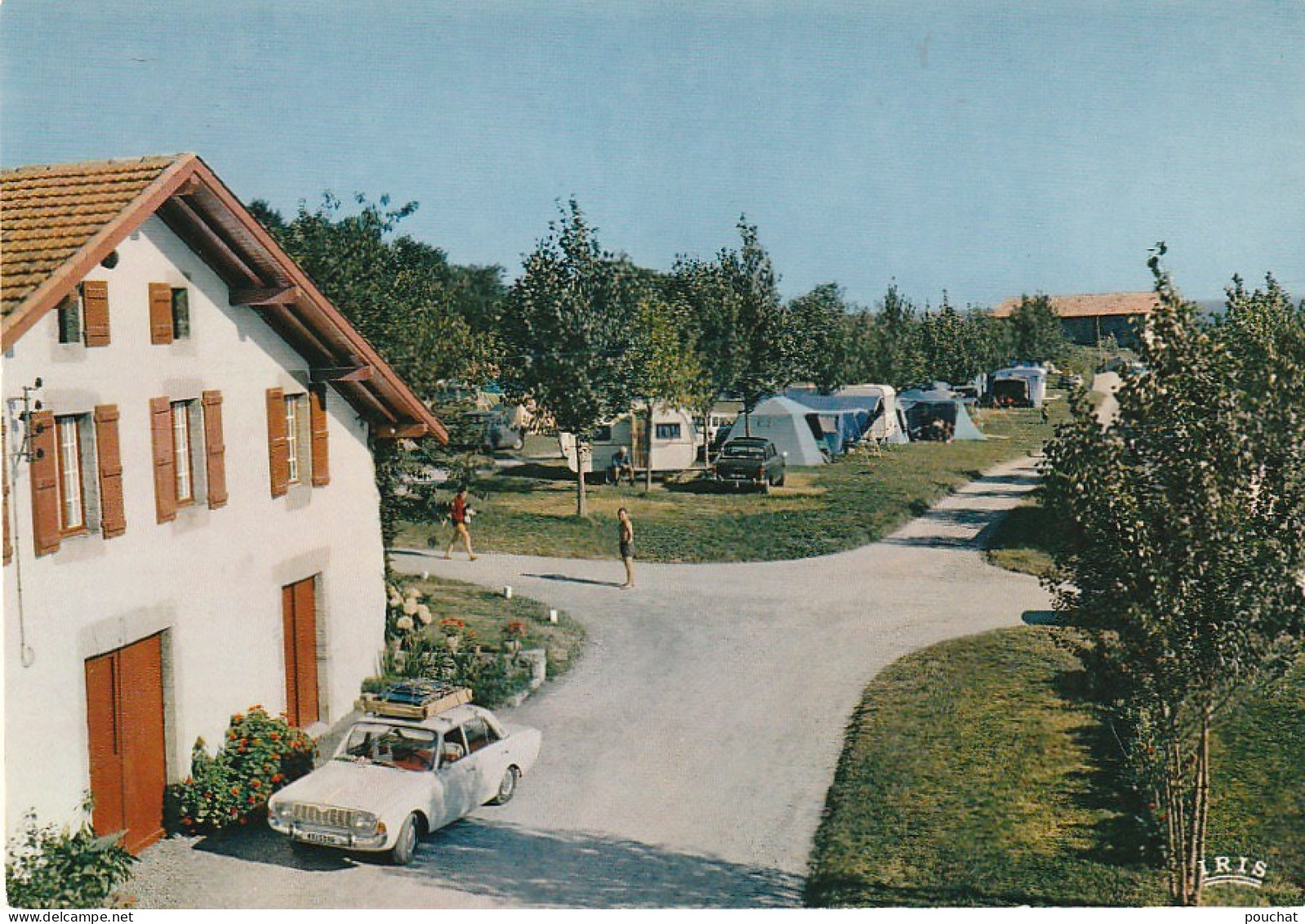 GU 20 -(64) HENDAYE -  CAMPING CARAVANING ESKUALDUNA SUR LA CORNICHE - FORD TAUNUS  - CARTE COULEURS   - 2 SCANS - Hendaye