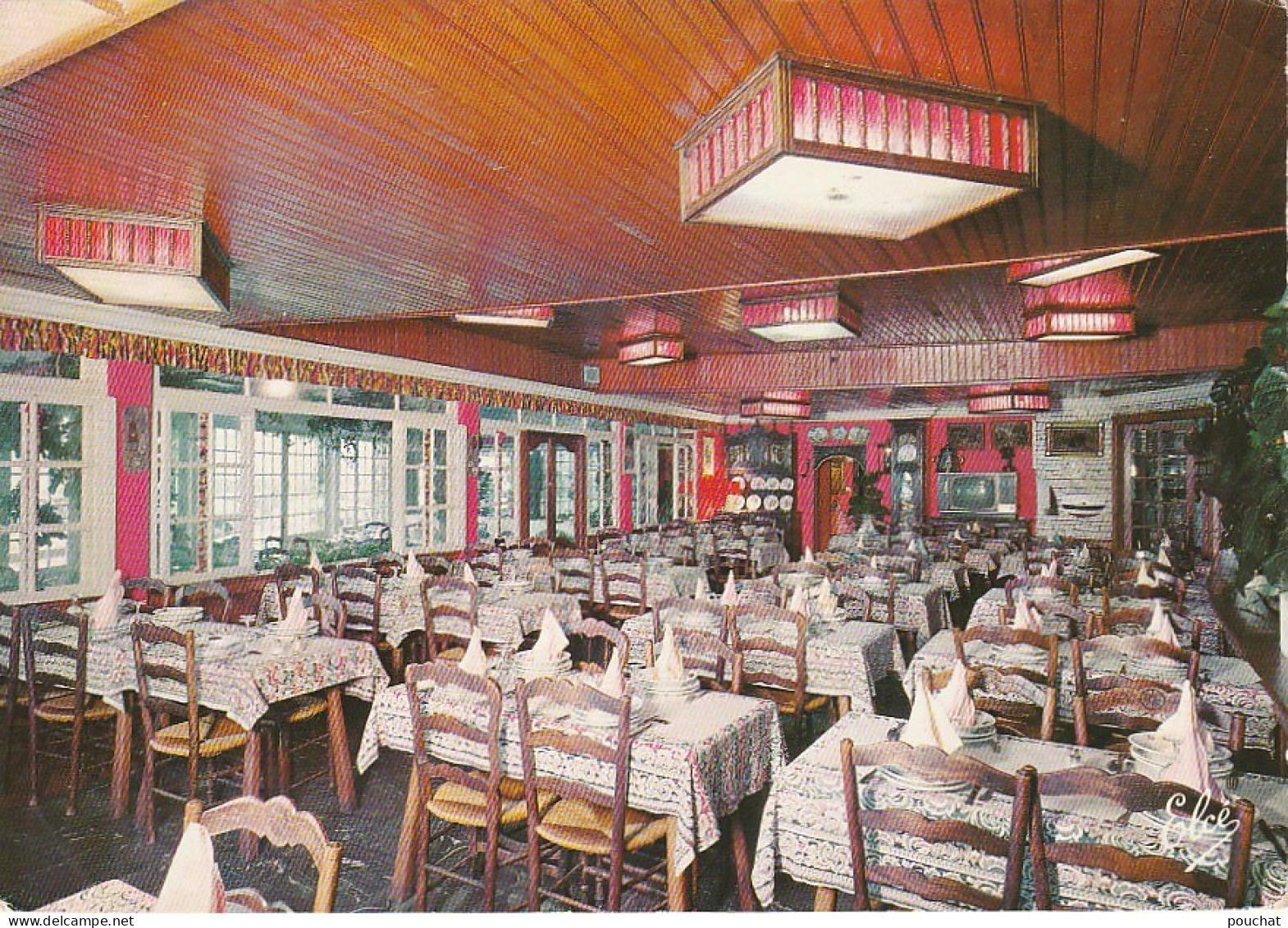 GU 21 -(64) SOCOA - RESTAURANT " CHEZ MARGOT " DU PORT DE SOCOA - SALLE A MANGER  D'ETE - CARTE   COULEURS  - 2 SCANS - Other & Unclassified