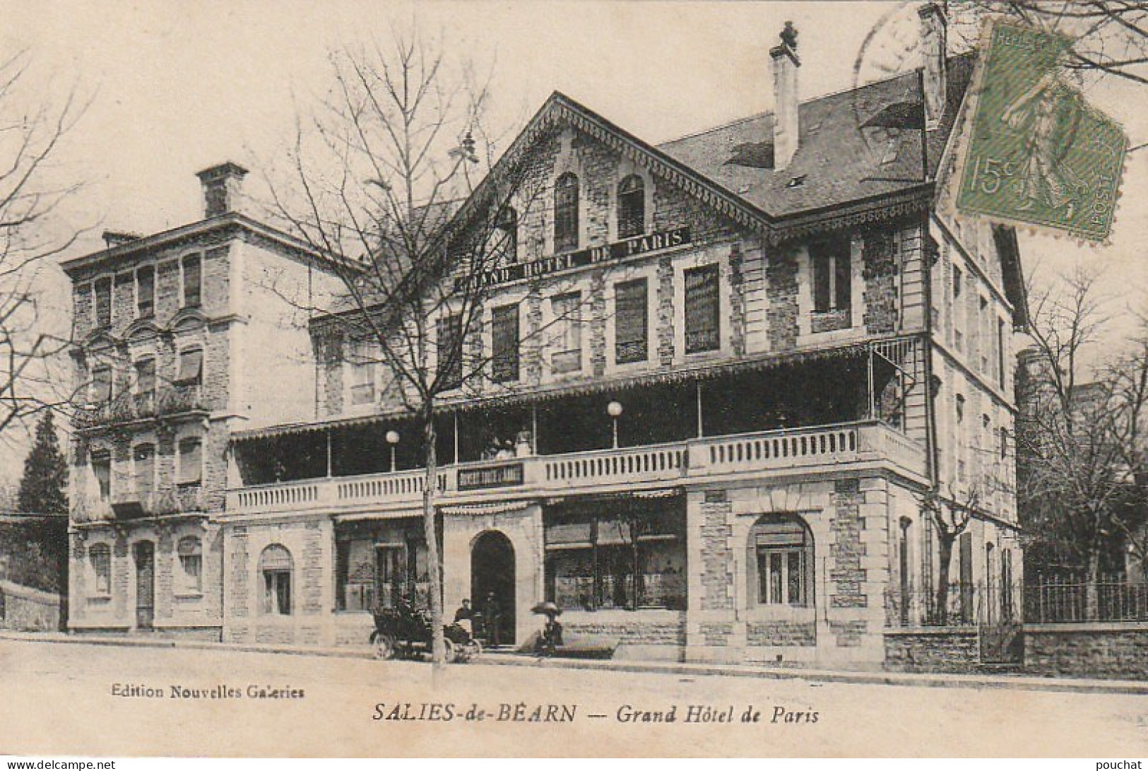 GU 22-(64) SALIES DE BEARN - GRAND HOTEL DE PARIS -  AUTOMOBILE  - 2 SCANS - Salies De Bearn