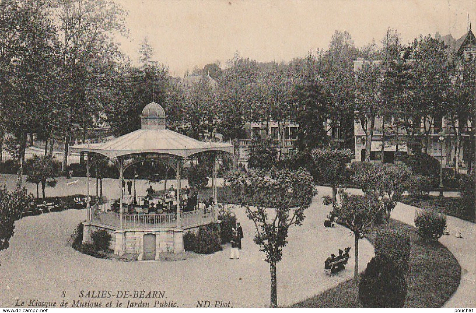 GU 22-(64) SALIES DE BEARN -  LE KIOSQUE A MUSIQUE ET  LE JARDIN PUBLIC -  2 SCANS - Salies De Bearn