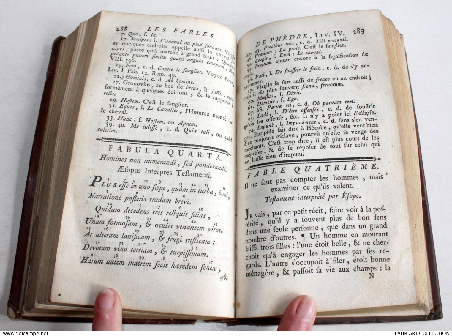 LES FABLES DE PHEDRE AFFRANCHI D'AUGUSTE NOUVELLE EDITION 1776 BARBOU, LATIN & FR / ANCIEN LIVRE XVIIIe SIECLE (2204.11) - 1701-1800