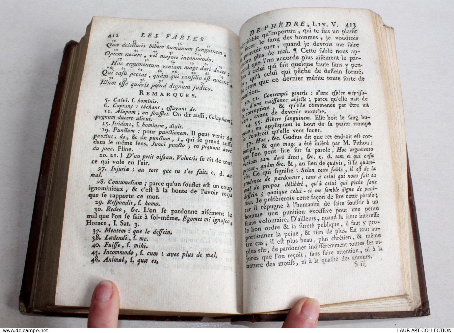 LES FABLES DE PHEDRE AFFRANCHI D'AUGUSTE NOUVELLE EDITION 1776 BARBOU, LATIN & FR / ANCIEN LIVRE XVIIIe SIECLE (2204.11) - 1701-1800