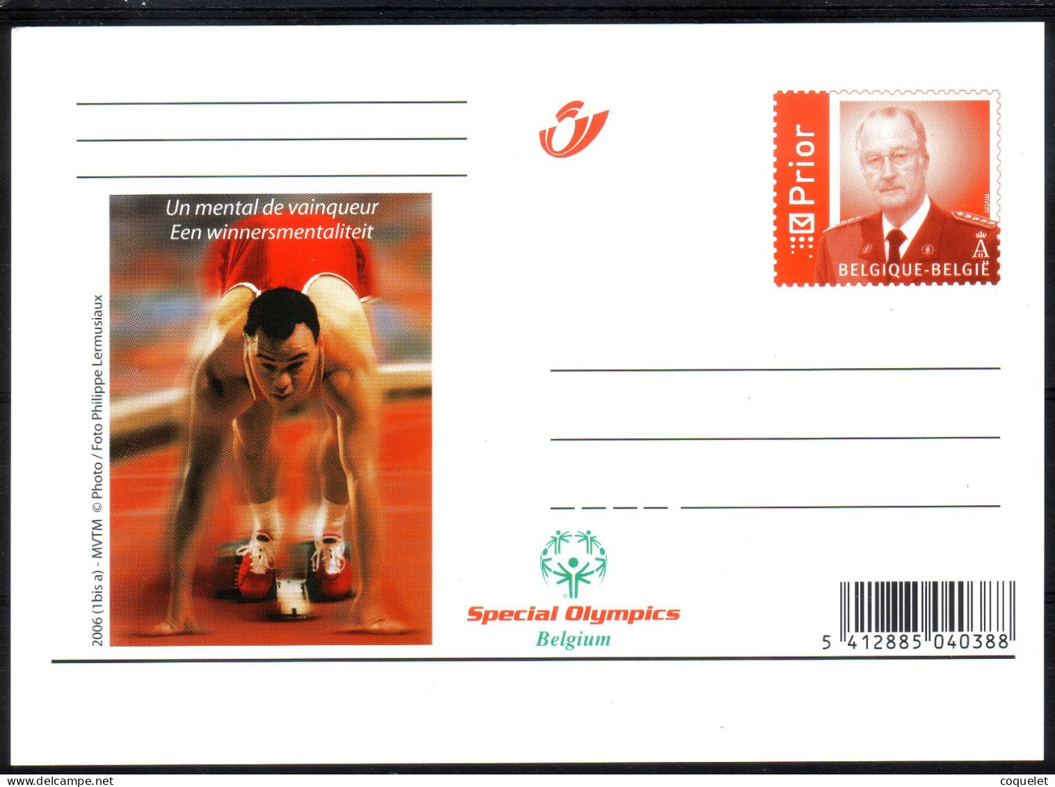 Spécial Olympics Belgium - Belgique Cartes Postales Illustrées Carte N° 98/1 Athlétisme - Andere & Zonder Classificatie