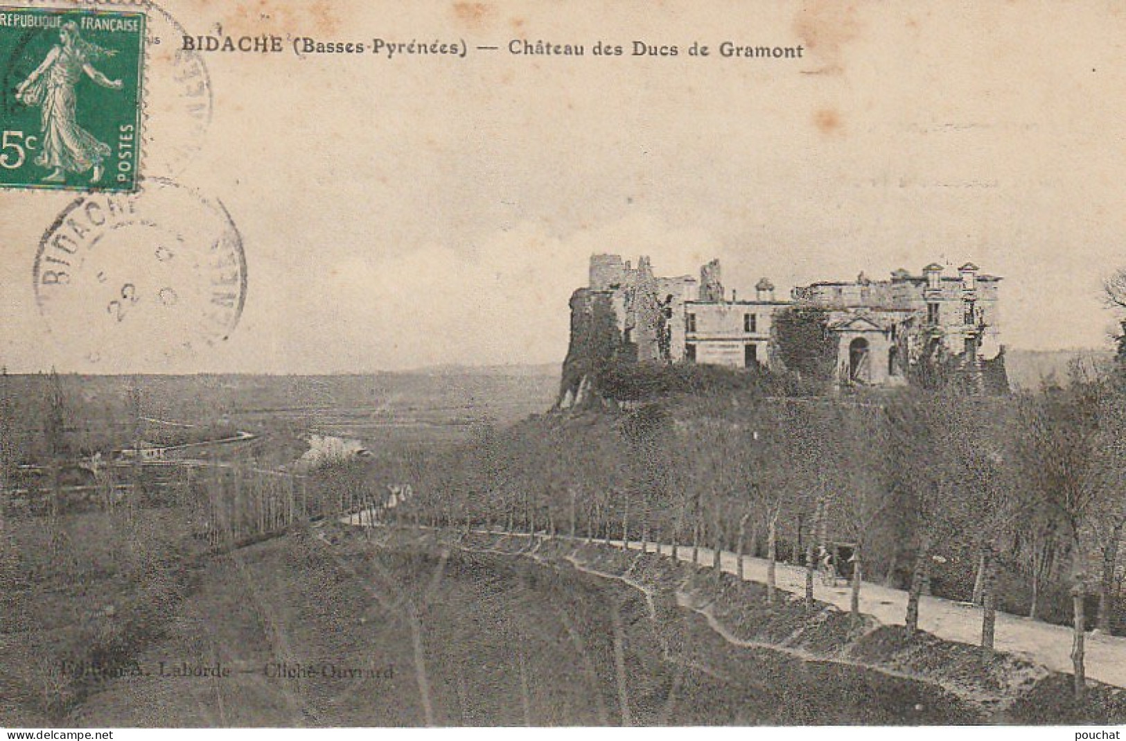 GU 24 -(64) BIDACHE  -  CHATEAU DES  DUCS DE GRAMONT  -  2 SCANS - Bidache