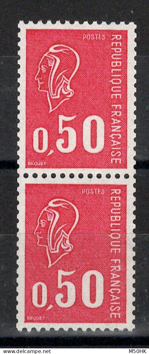 Numéro Rouge - Gomme Tropicale - YV 1664e Tenant à Normal , N** MNH Luxe , Numéro 990 , Cote 25+ Euros - Unused Stamps