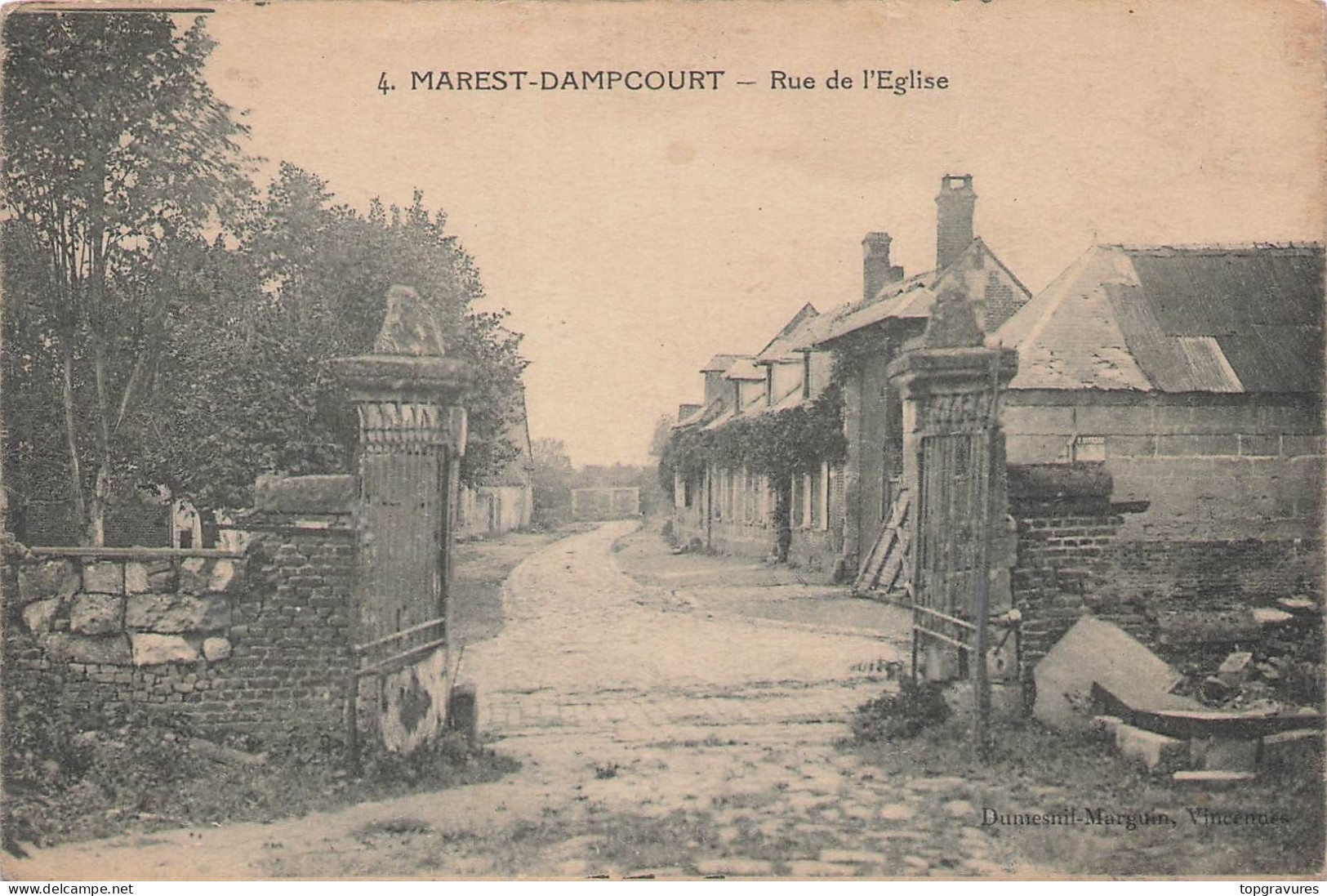 02 MAREST DAMPCOURT - RUE DE L'EGLISE - Other & Unclassified